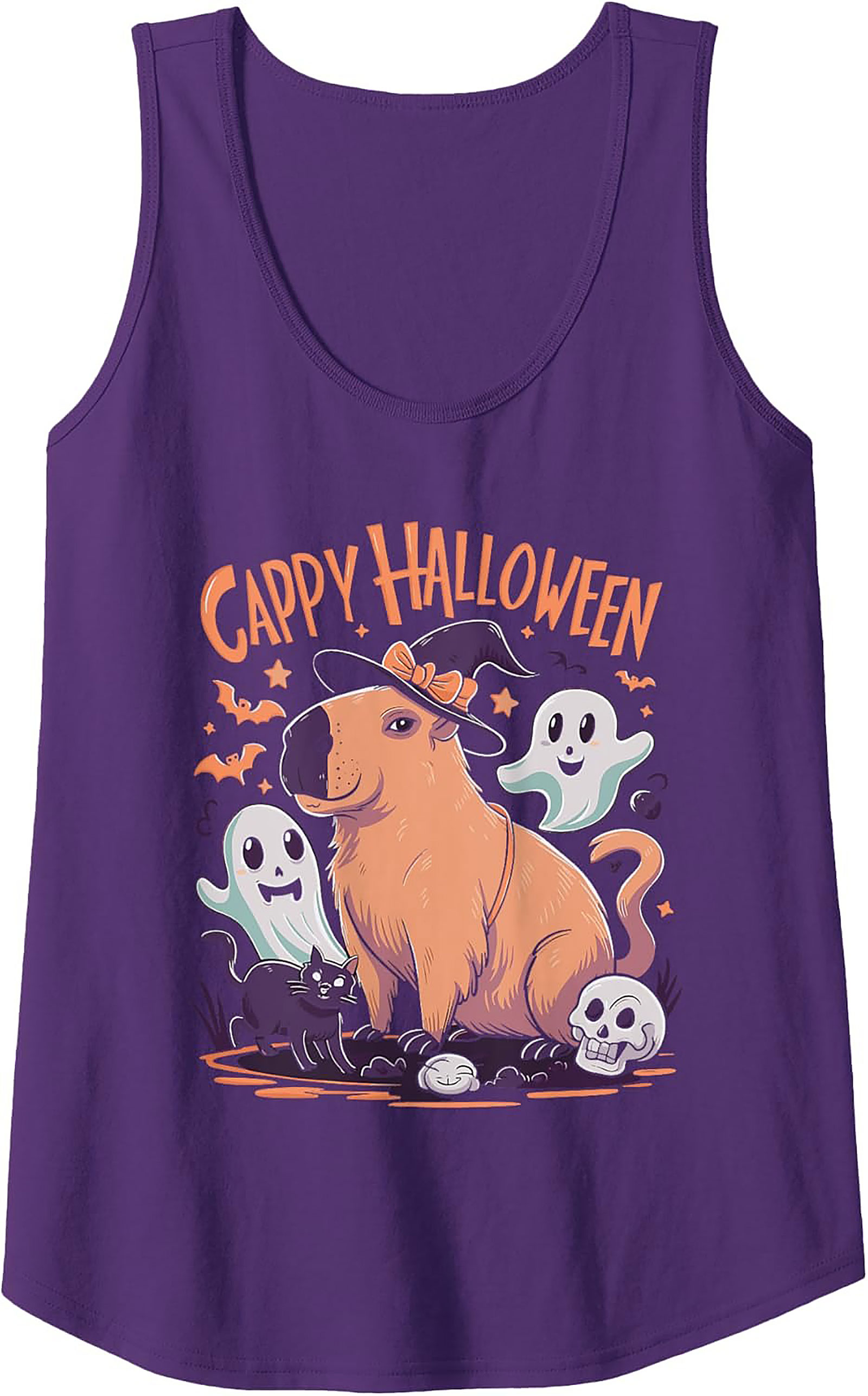 Cappy Halloween Capybara Graphic Tank Top | Unisex Sleeveless