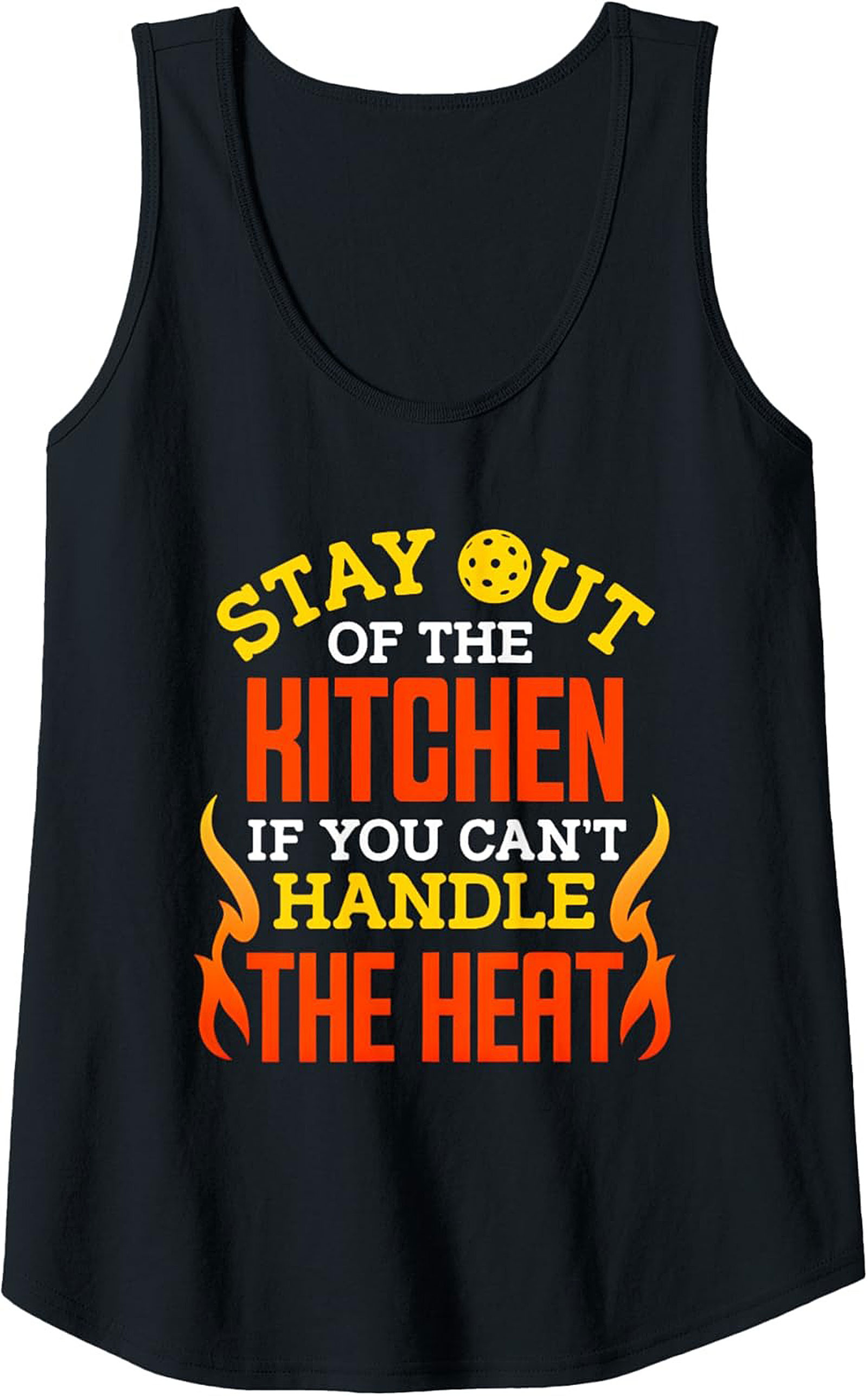 Funny Pickleball Tank Top Stay Out of the Kitchen Graphic