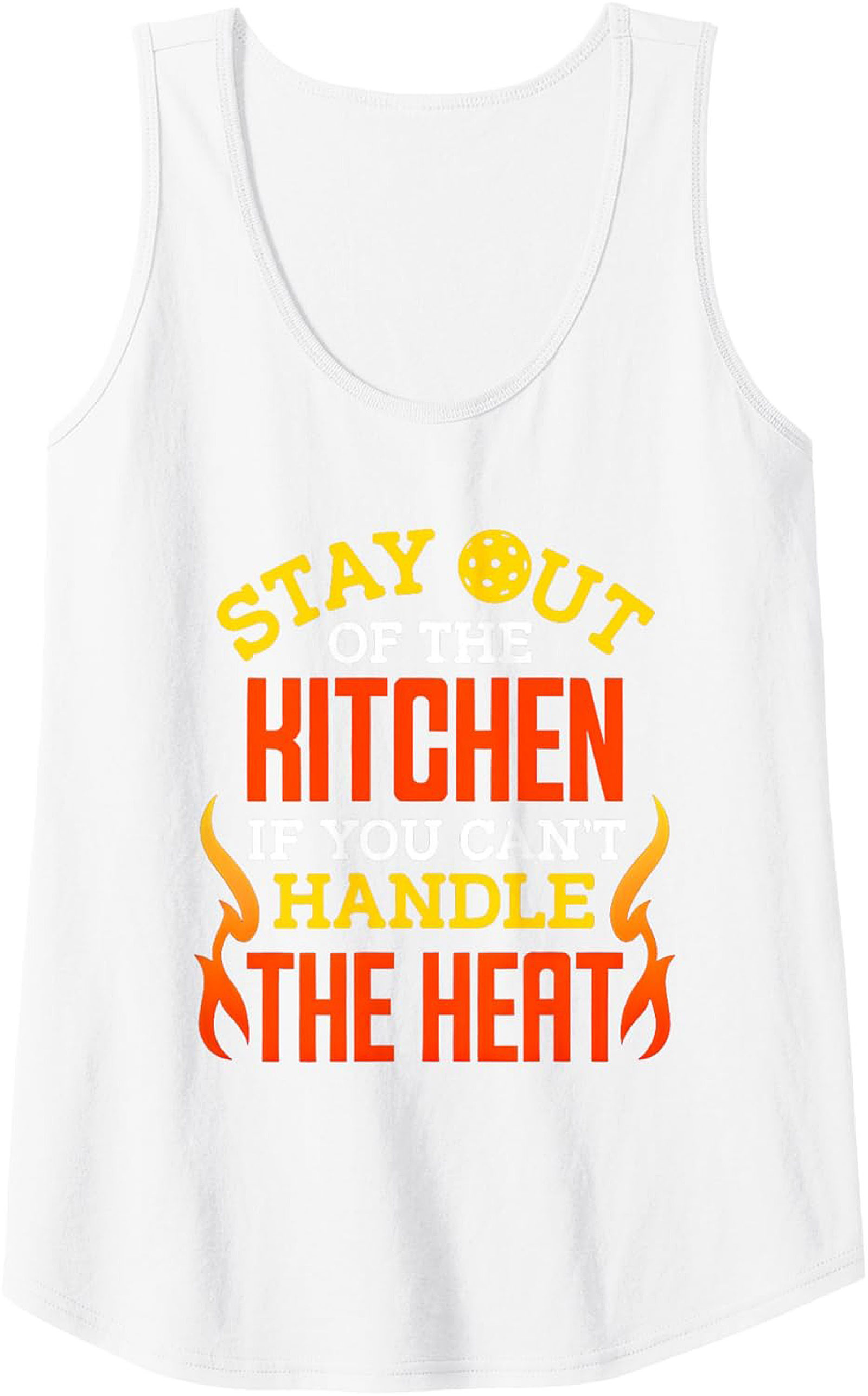 Funny Pickleball Tank Top Stay Out of the Kitchen Graphic