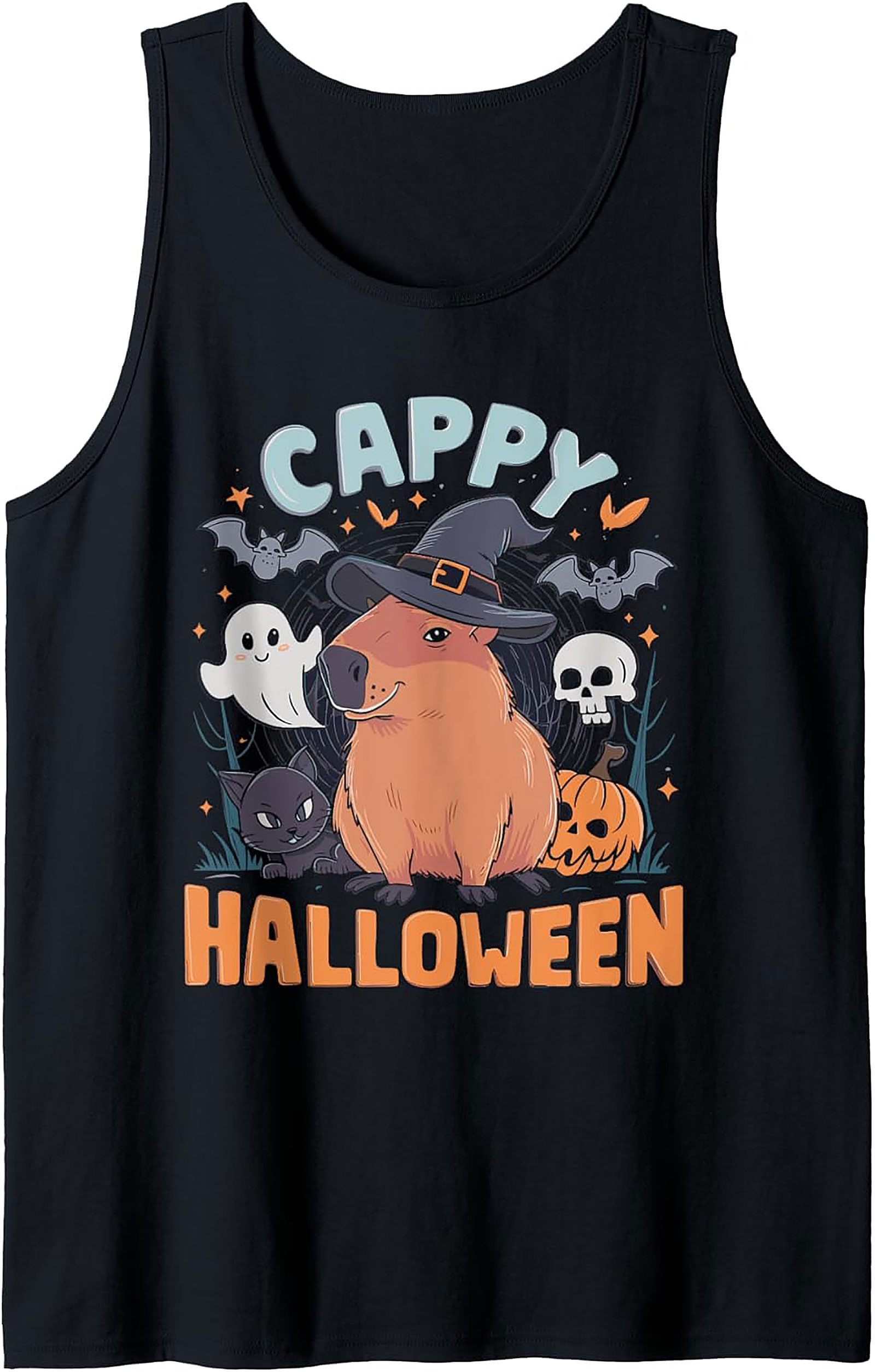 Cappy Halloween Tank Top | Cute Capybara Graphic Tank