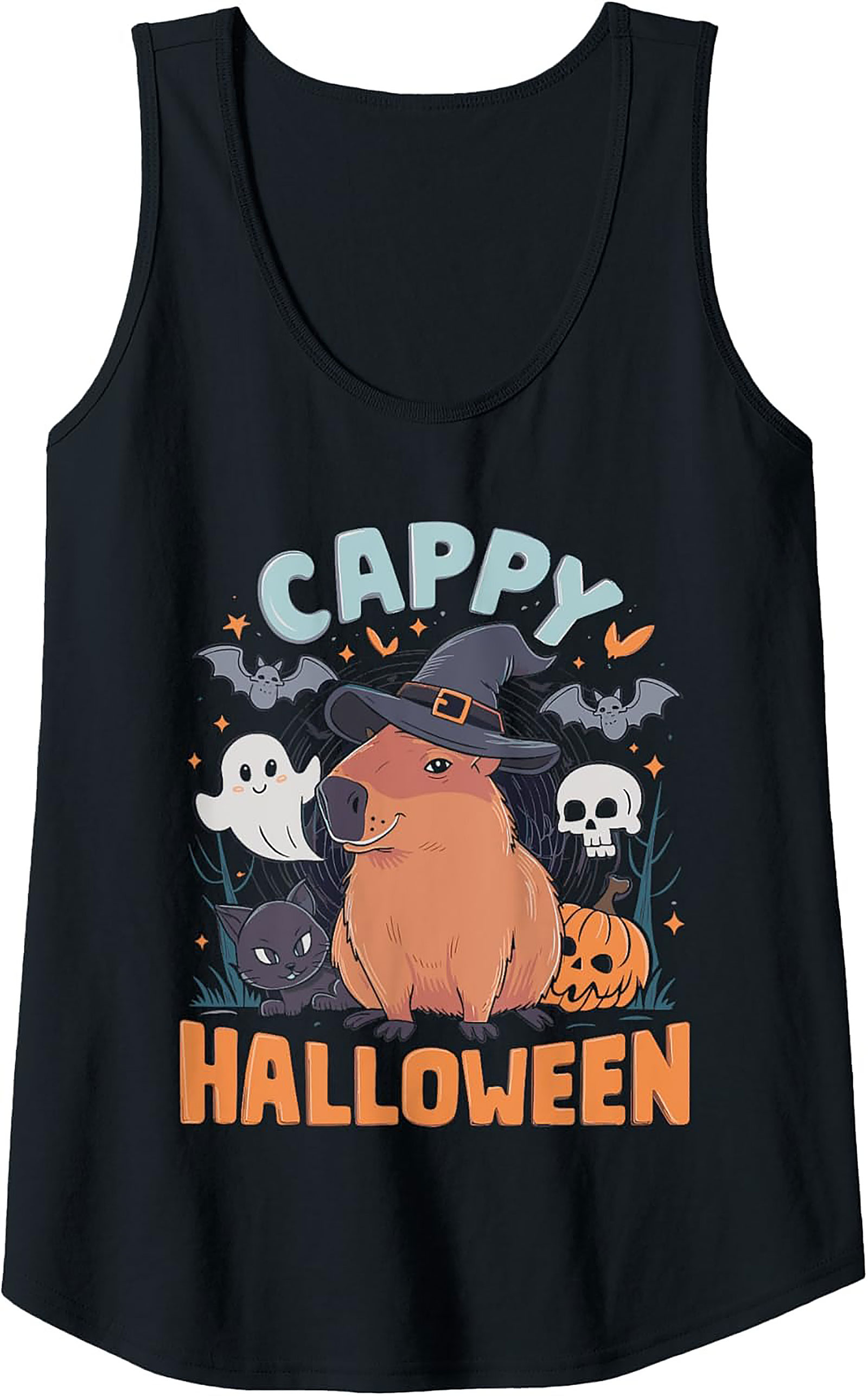 Cappy Halloween Tank Top | Cute Capybara Graphic Tank
