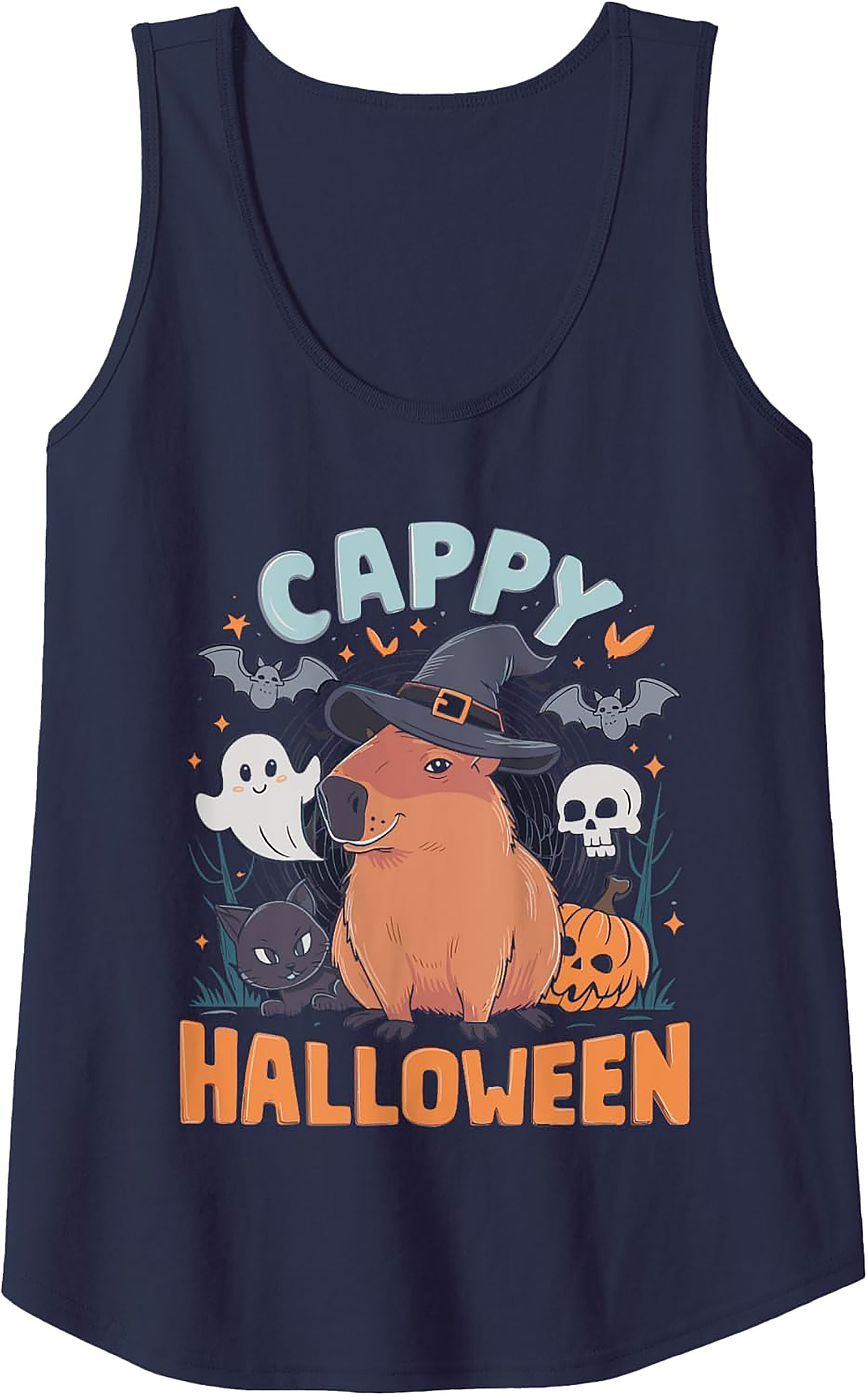 Cappy Halloween Tank Top | Cute Capybara Graphic Tank