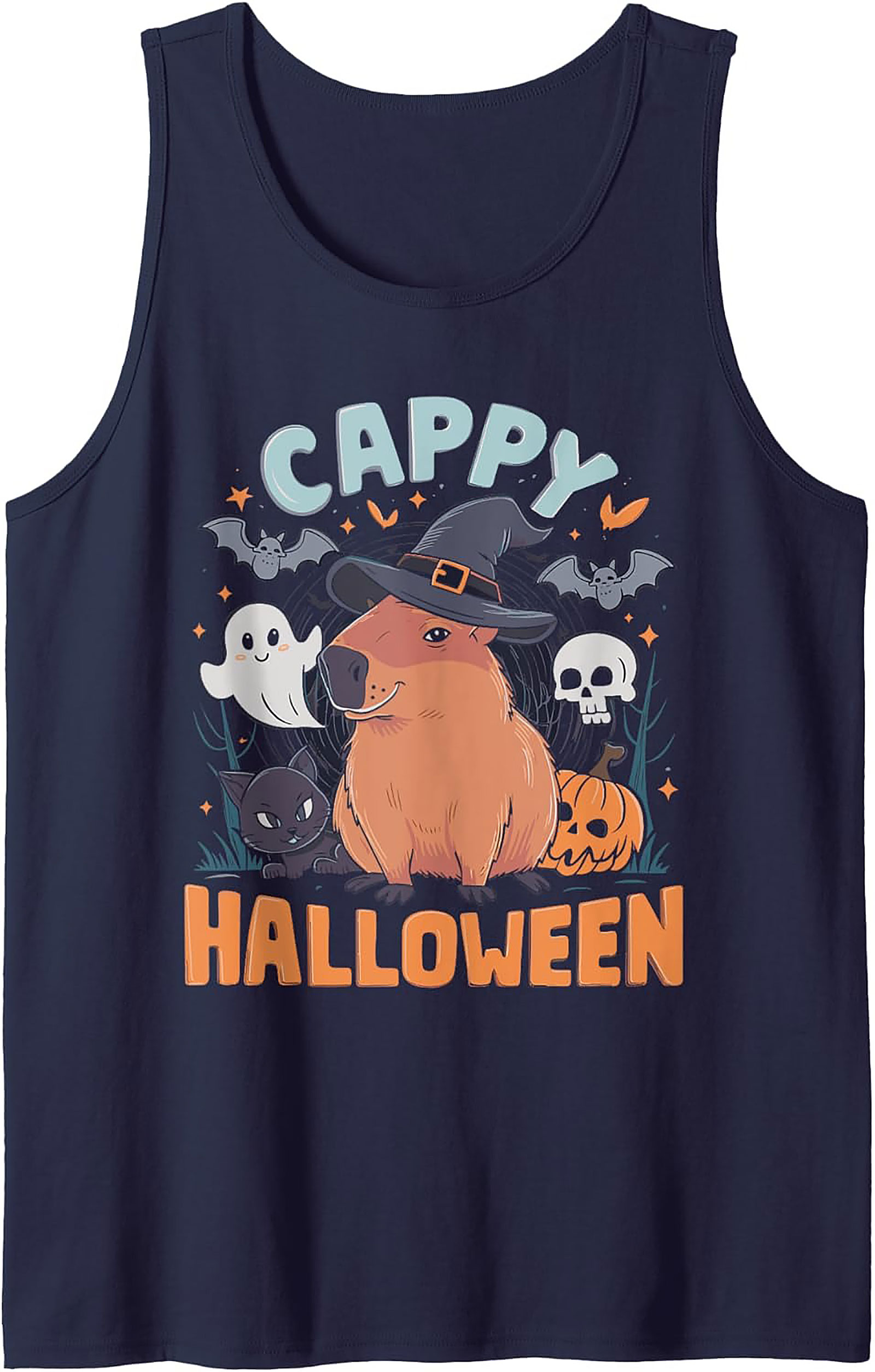 Cappy Halloween Tank Top | Cute Capybara Graphic Tank