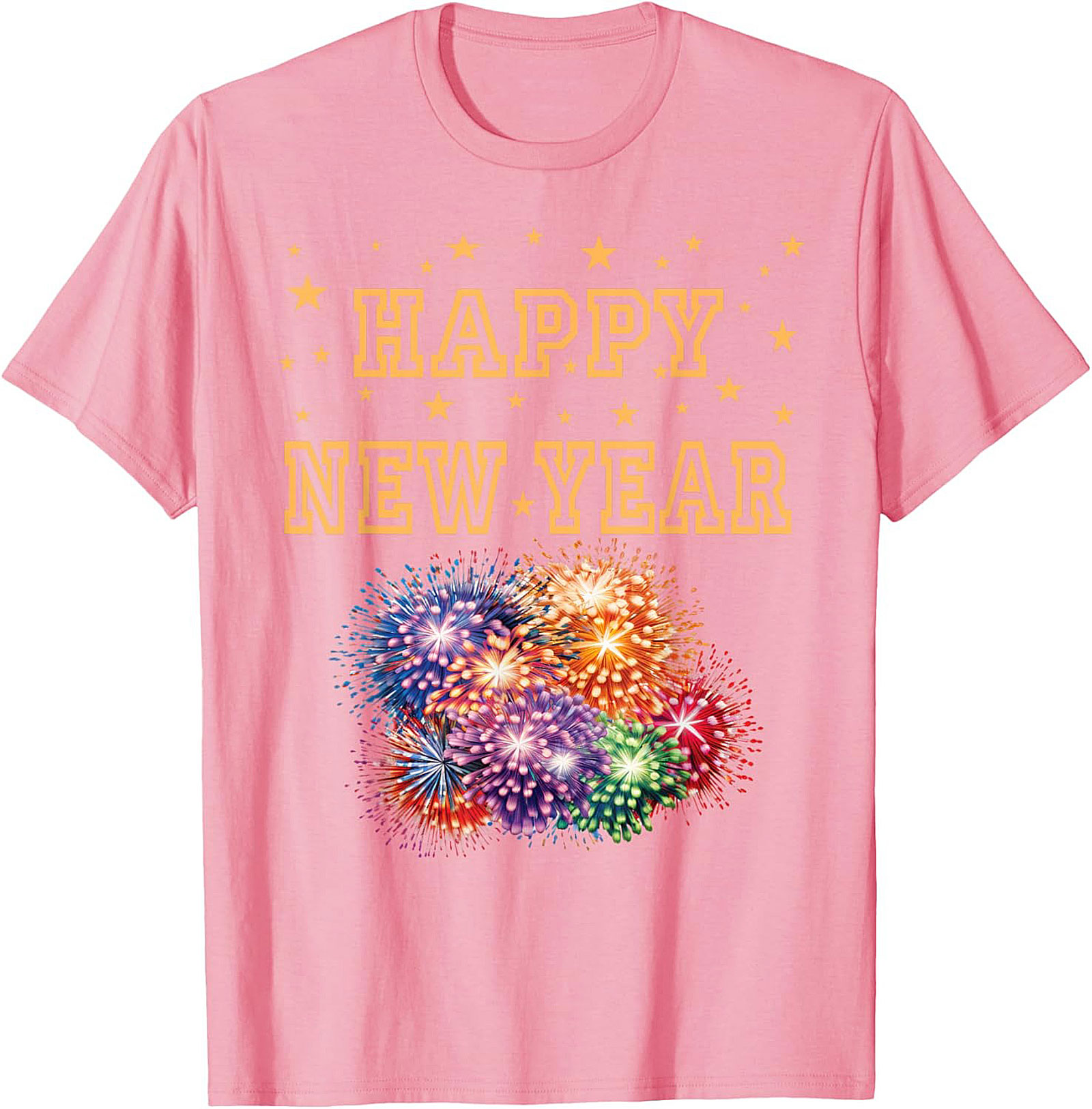 Happy New Year T-Shirt Festive Fireworks Graphic Tee