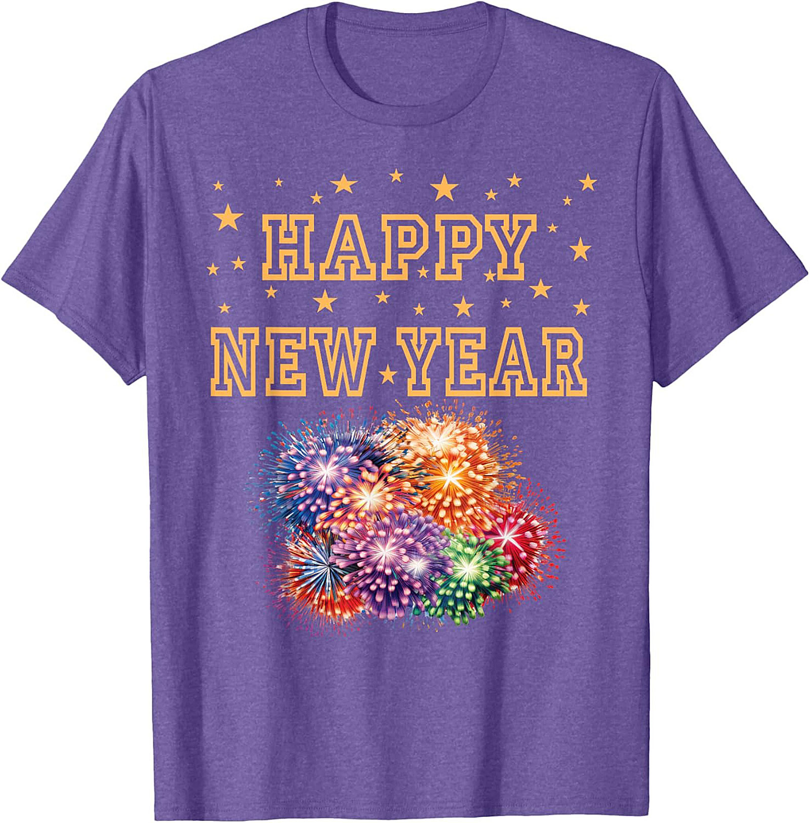 Happy New Year T-Shirt Festive Fireworks Graphic Tee