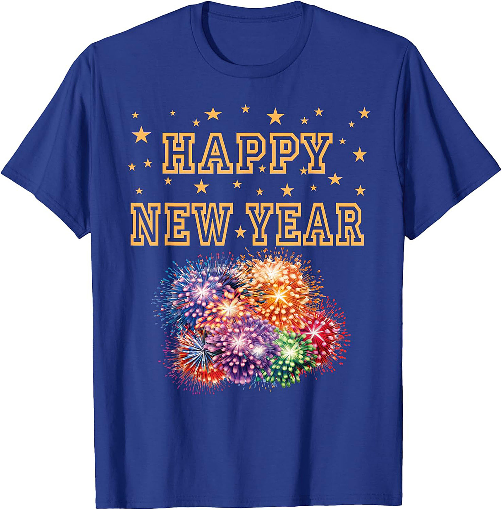 Happy New Year T-Shirt Festive Fireworks Graphic Tee