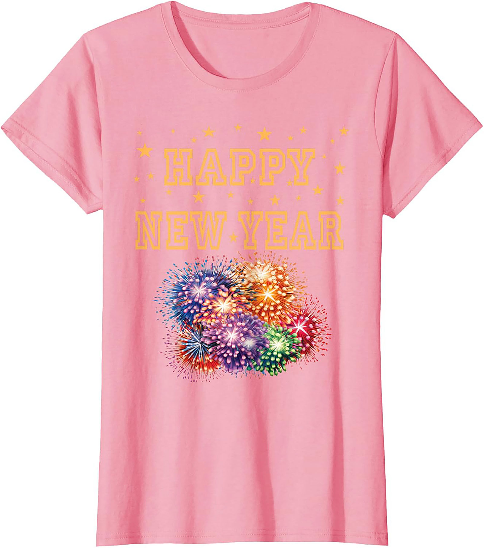 Happy New Year T-Shirt Festive Fireworks Graphic Tee
