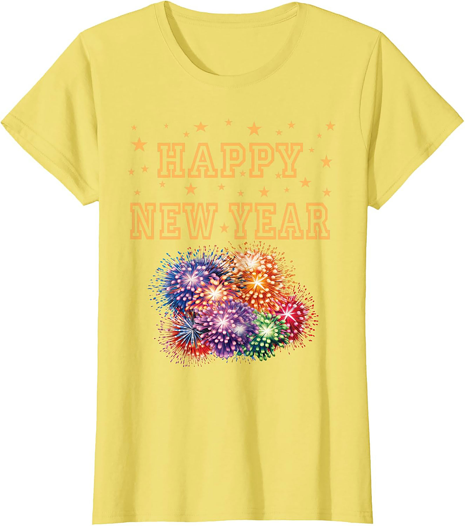 Happy New Year T-Shirt Festive Fireworks Graphic Tee