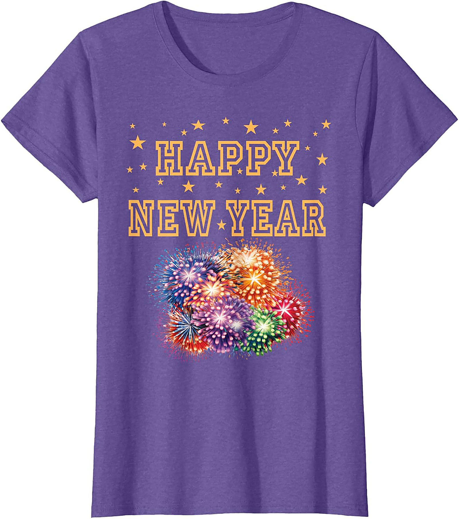 Happy New Year T-Shirt Festive Fireworks Graphic Tee