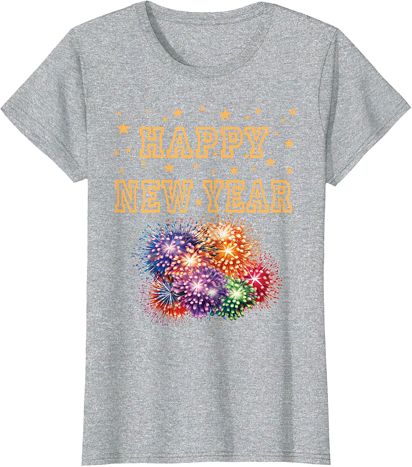 Happy New Year T-Shirt Festive Fireworks Graphic Tee