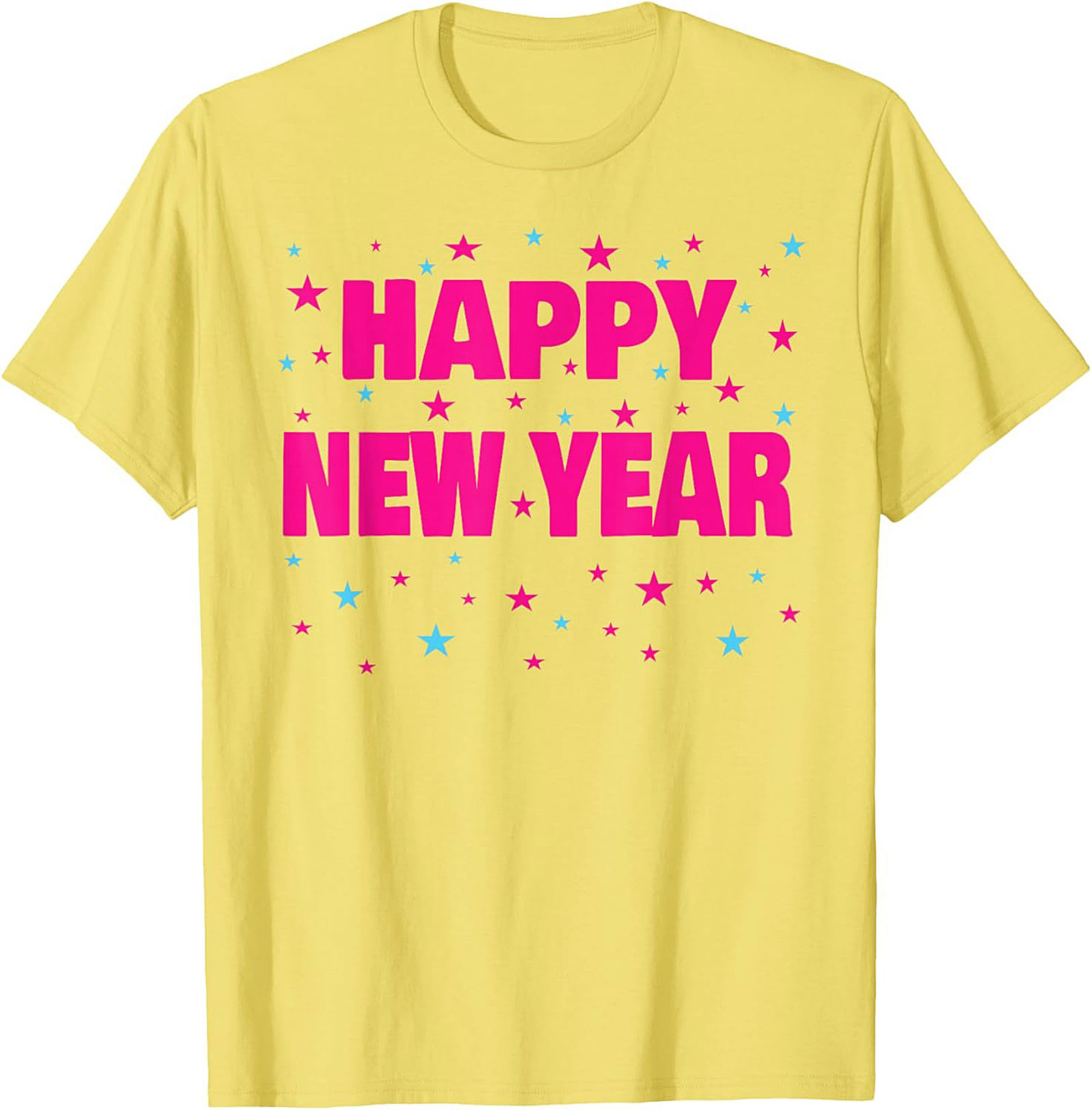 Happy New Year T-shirt Neon Party Graphic Tee Unisex