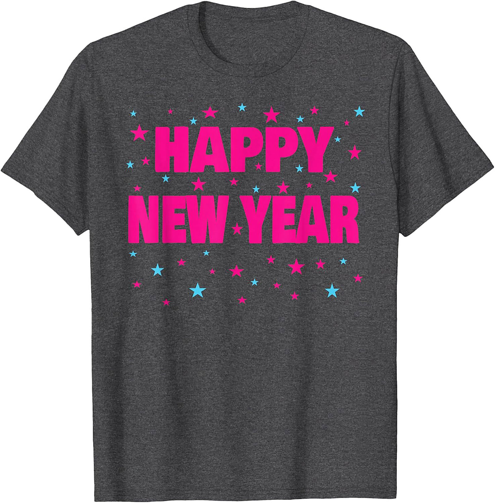 Happy New Year T-shirt Neon Party Graphic Tee Unisex