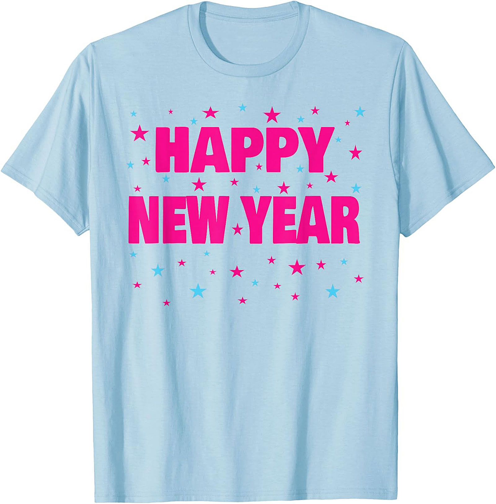 Happy New Year T-shirt Neon Party Graphic Tee Unisex