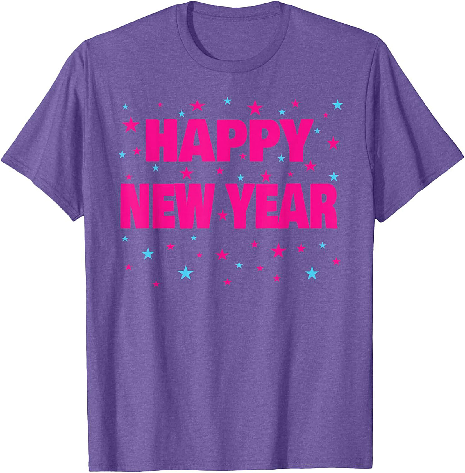 Happy New Year T-shirt Neon Party Graphic Tee Unisex