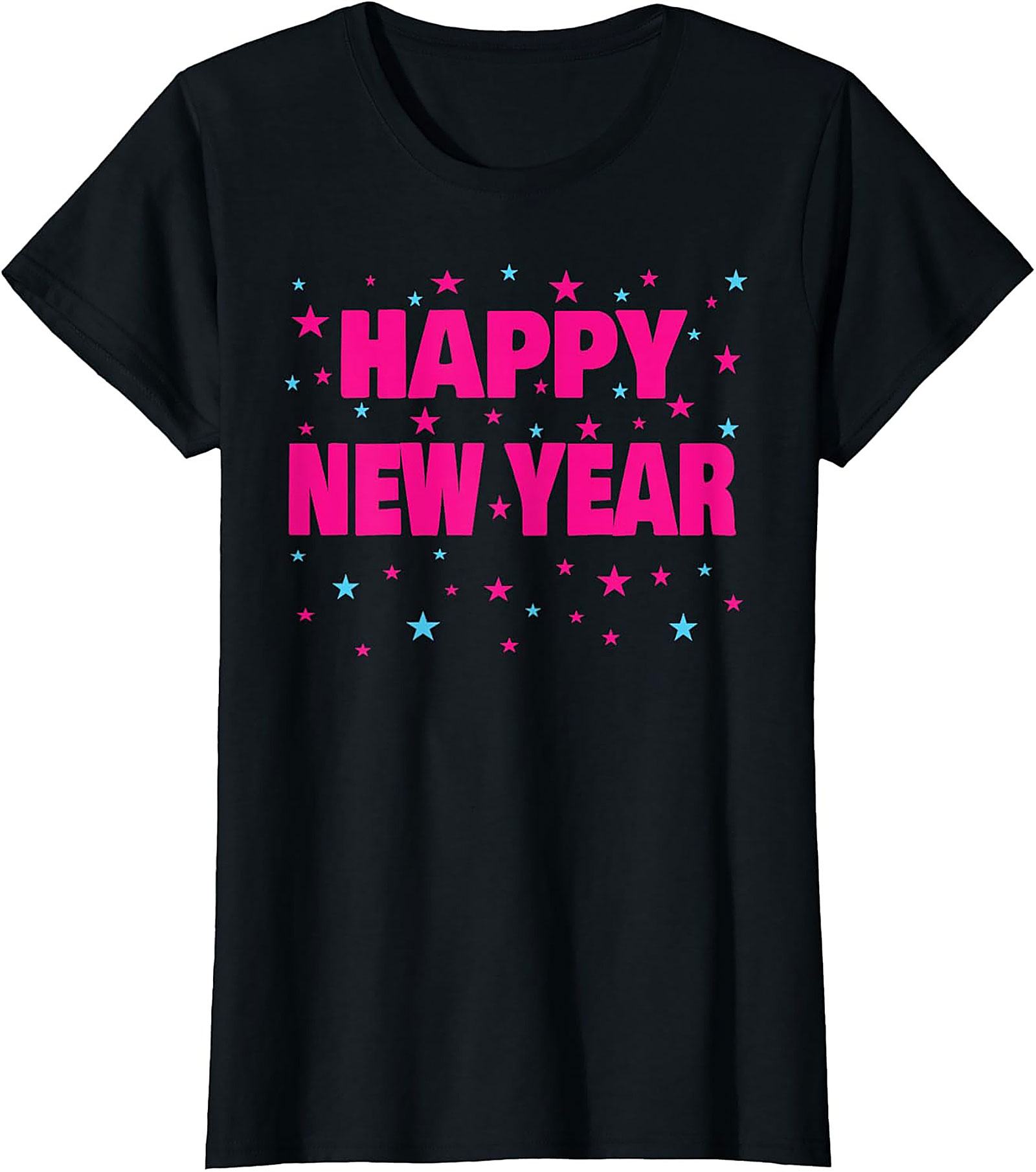 Happy New Year T-shirt Neon Party Graphic Tee Unisex