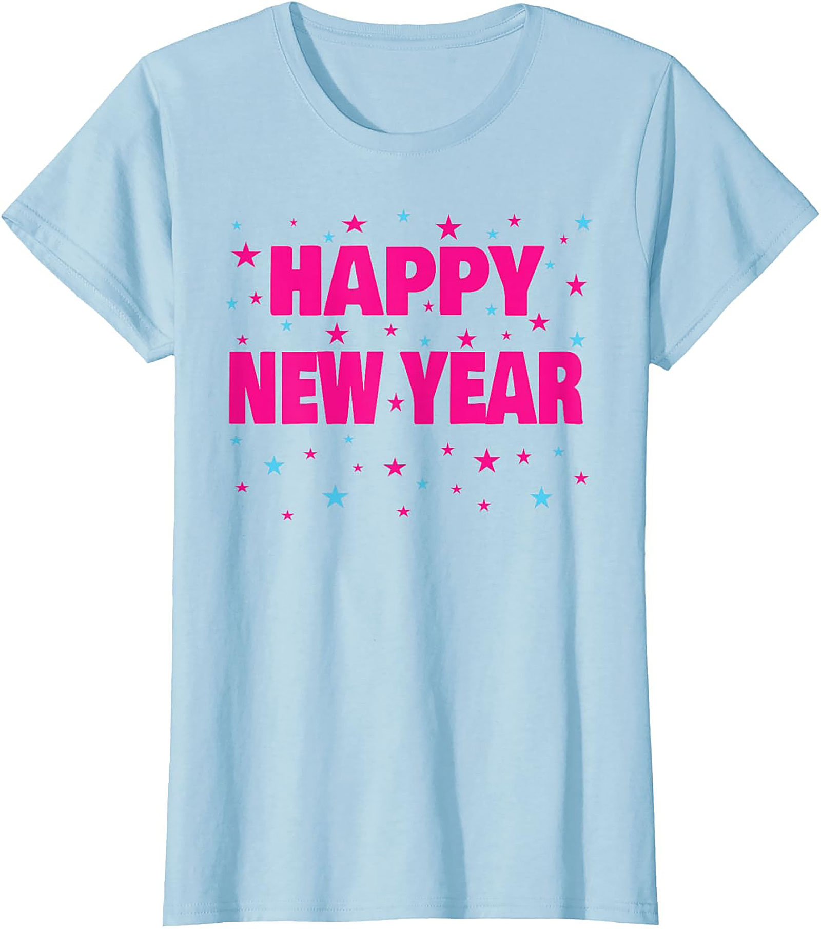 Happy New Year T-shirt Neon Party Graphic Tee Unisex