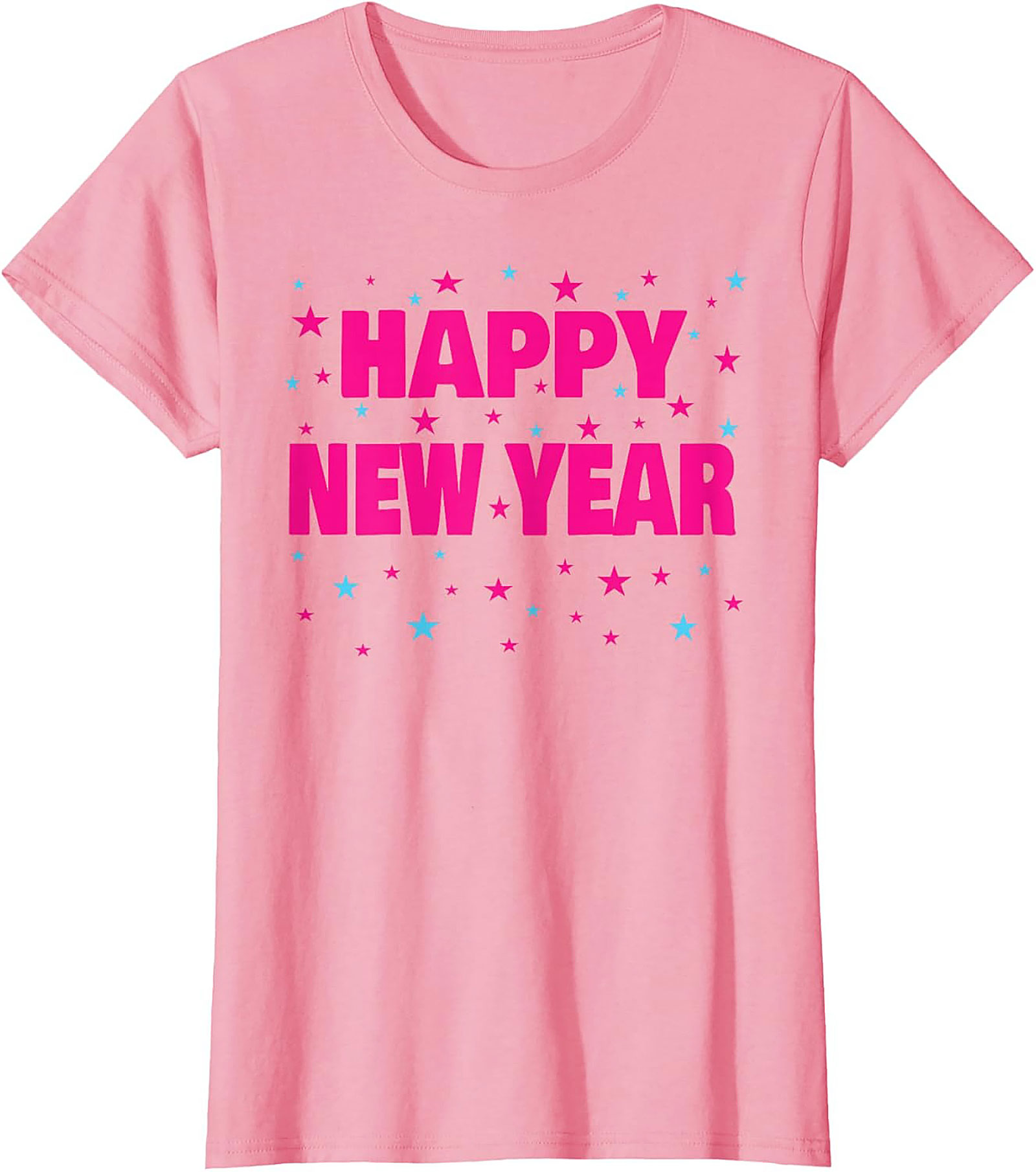 Happy New Year T-shirt Neon Party Graphic Tee Unisex