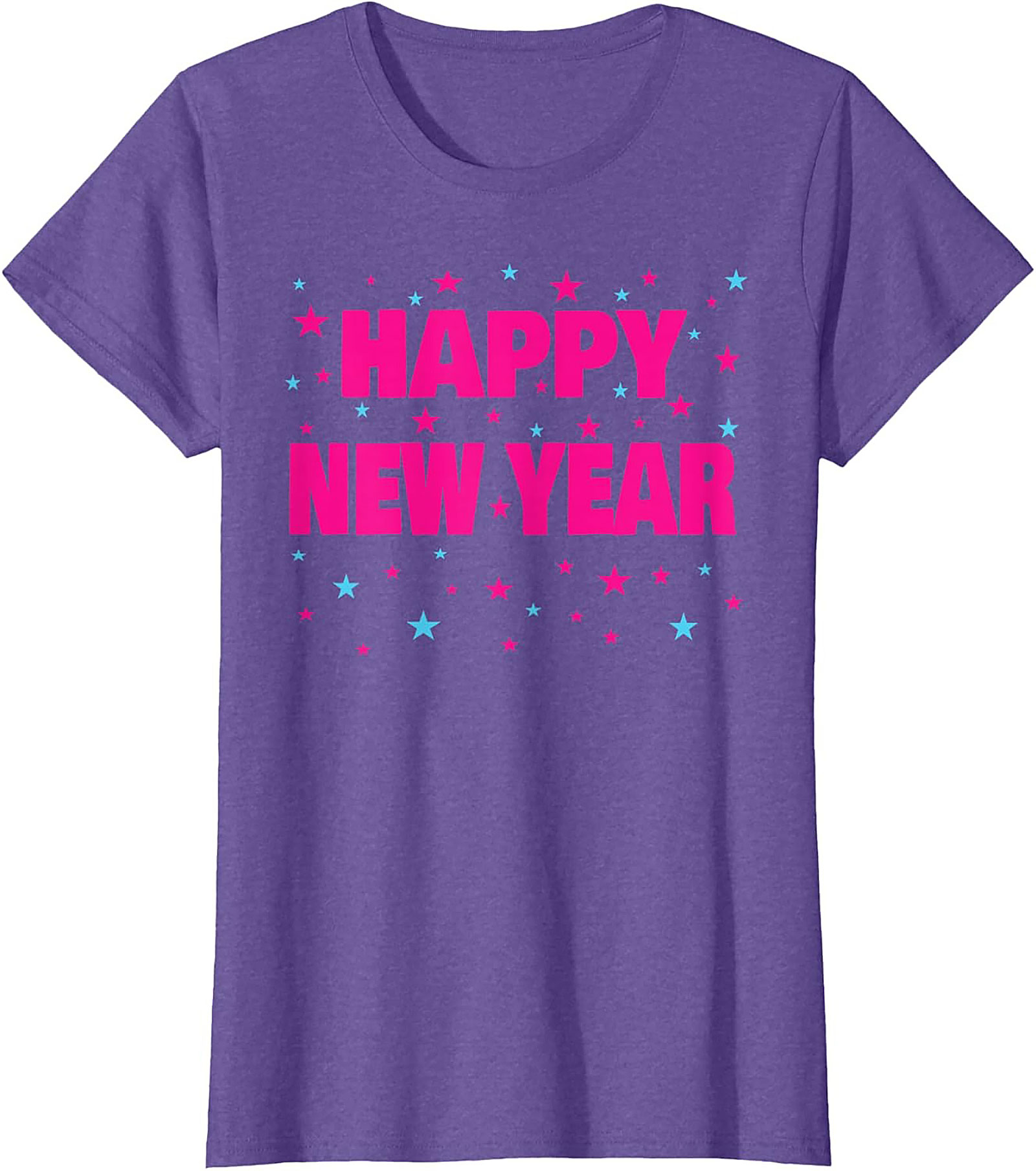 Happy New Year T-shirt Neon Party Graphic Tee Unisex