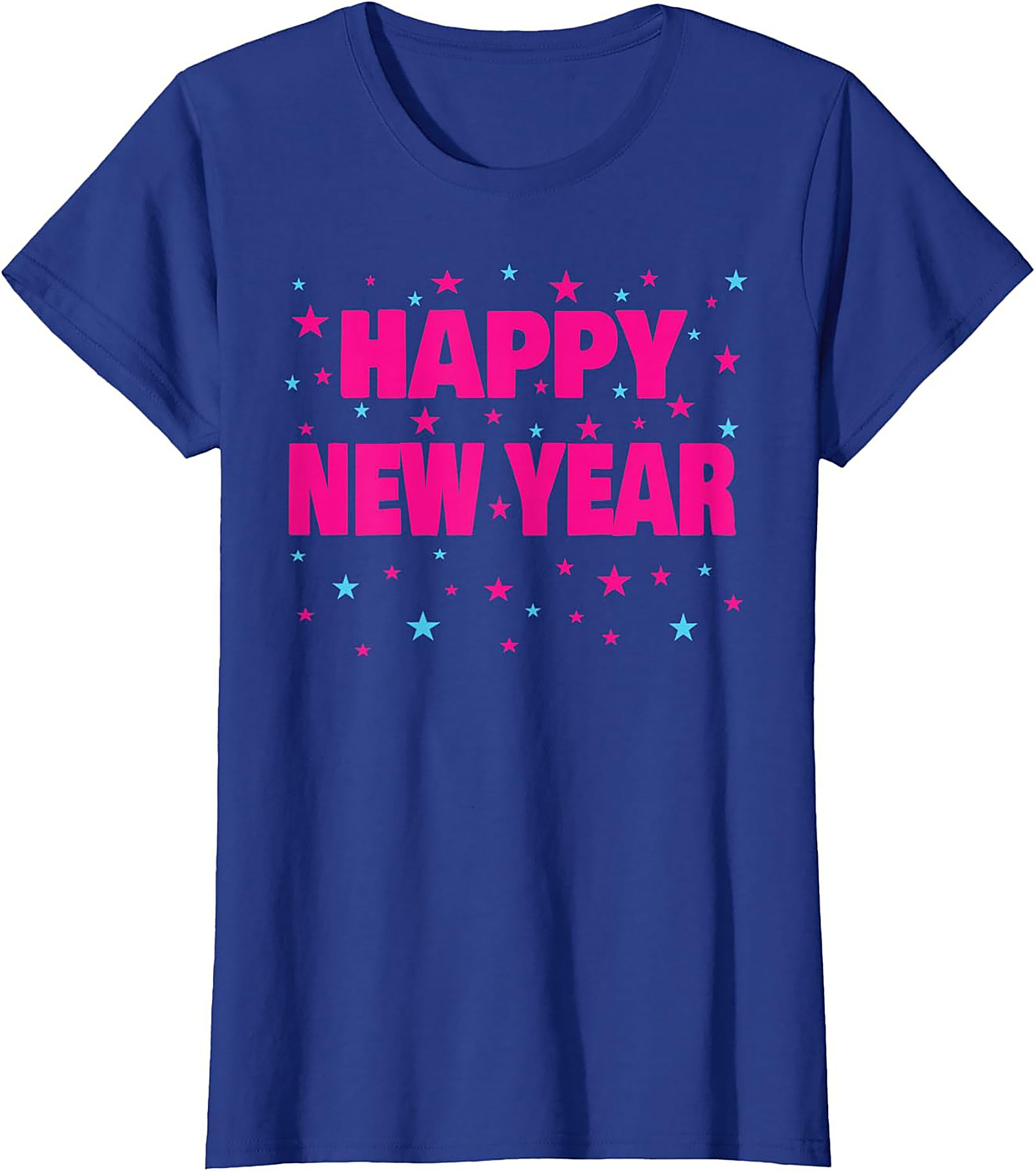 Happy New Year T-shirt Neon Party Graphic Tee Unisex