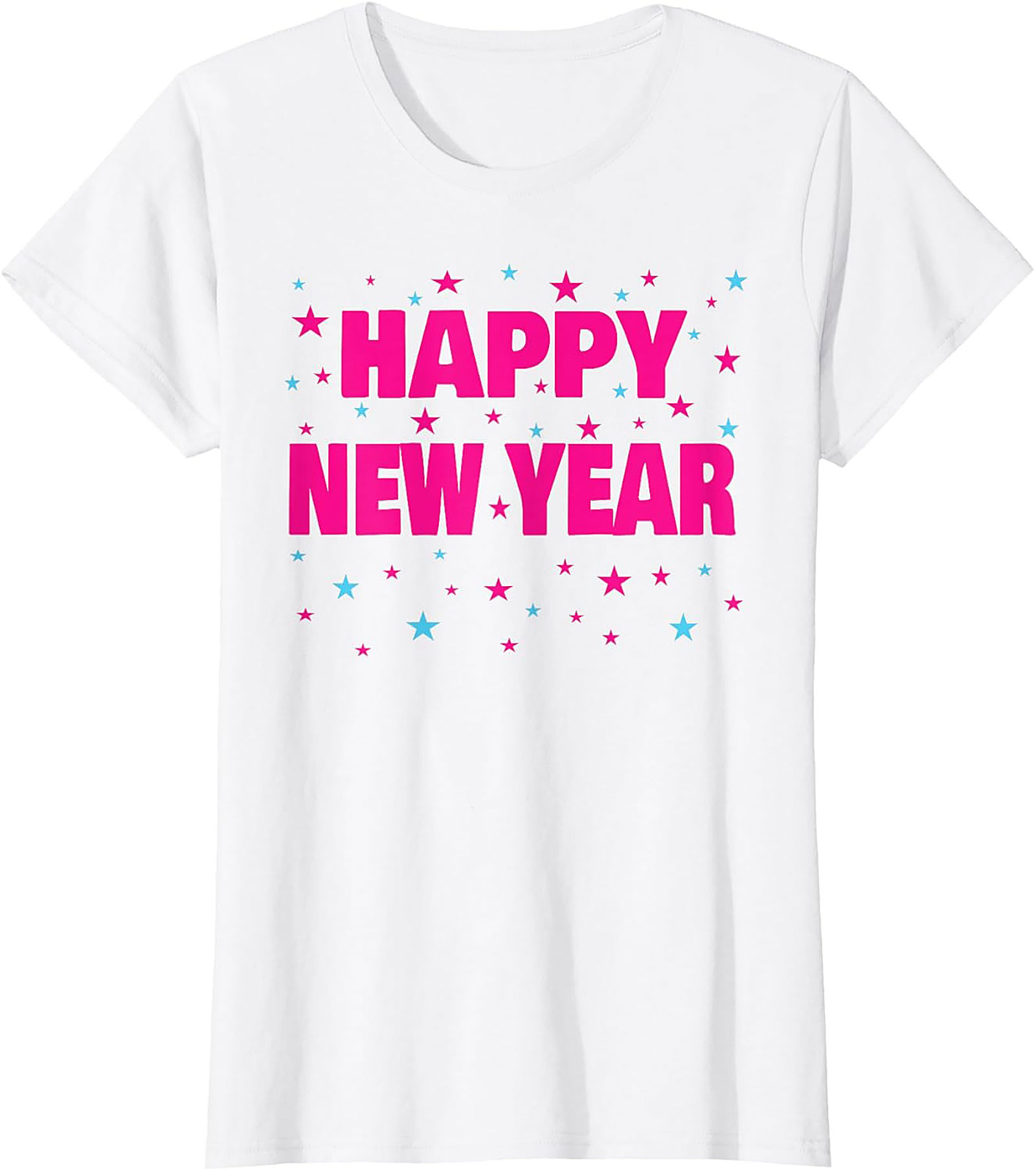 Happy New Year T-shirt Neon Party Graphic Tee Unisex