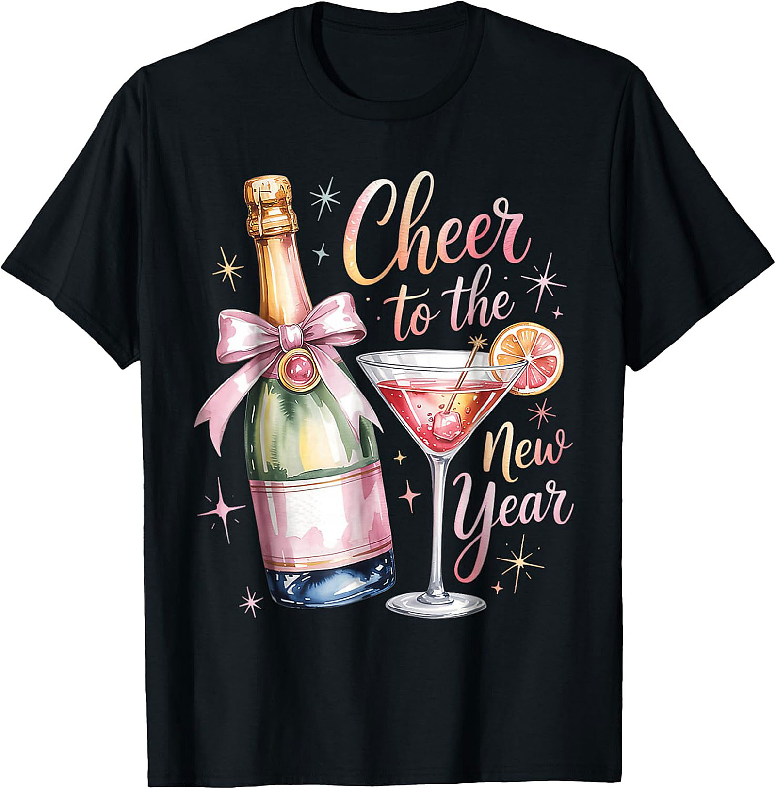 New Year's Eve T-shirt Champagne Celebration Graphic Tee