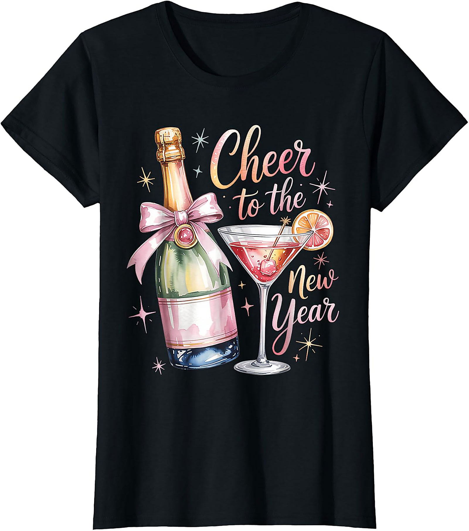 New Year's Eve T-shirt Champagne Celebration Graphic Tee