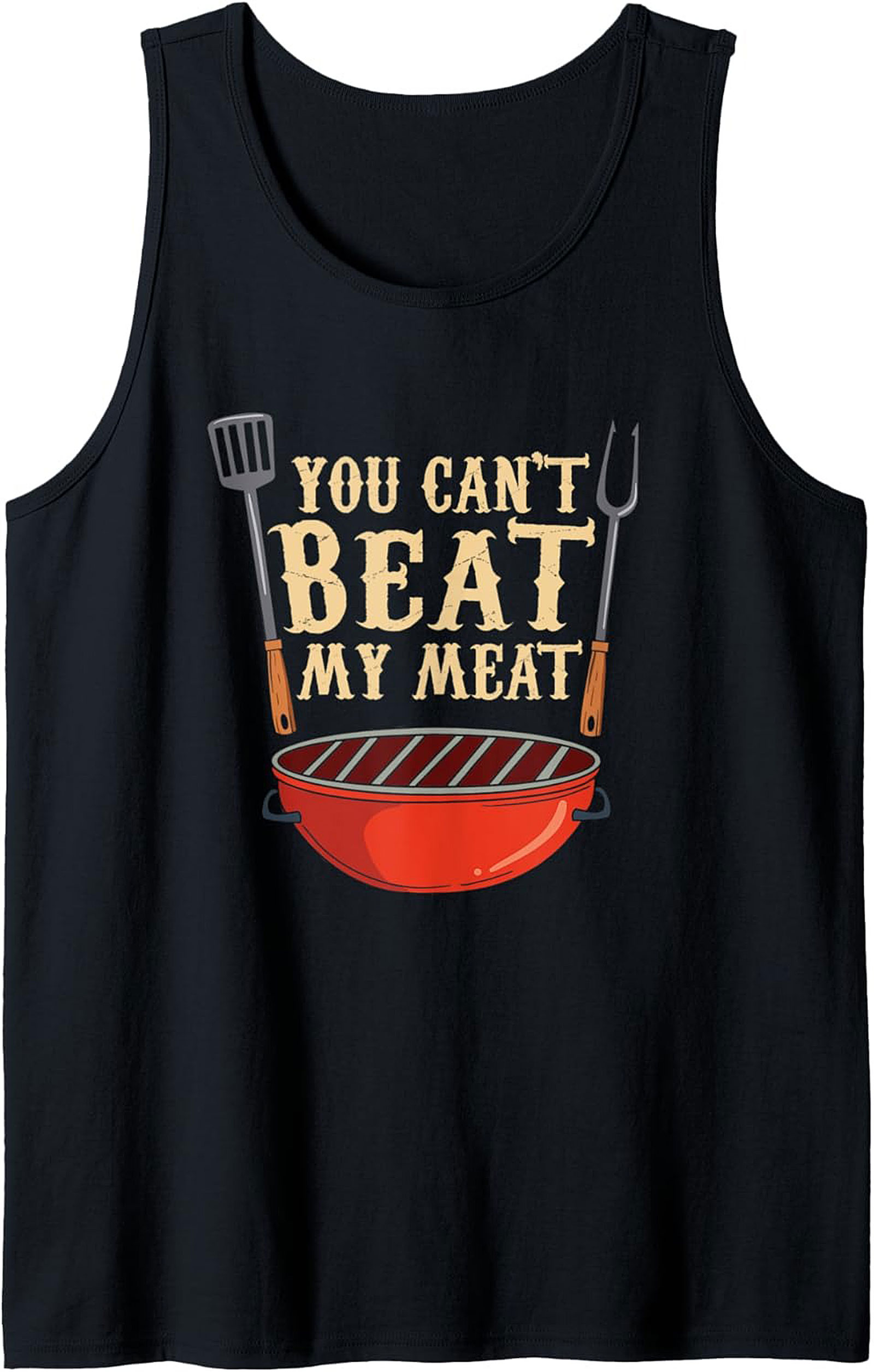 Funny BBQ Tank Top Grilling Master Sleeveless Shirt