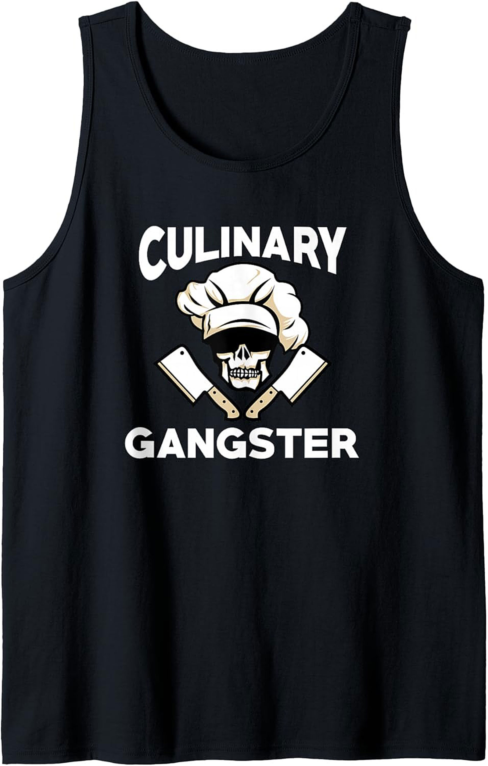 Culinary Gangster Tank Top Chef Skull Sleeveless Shirt