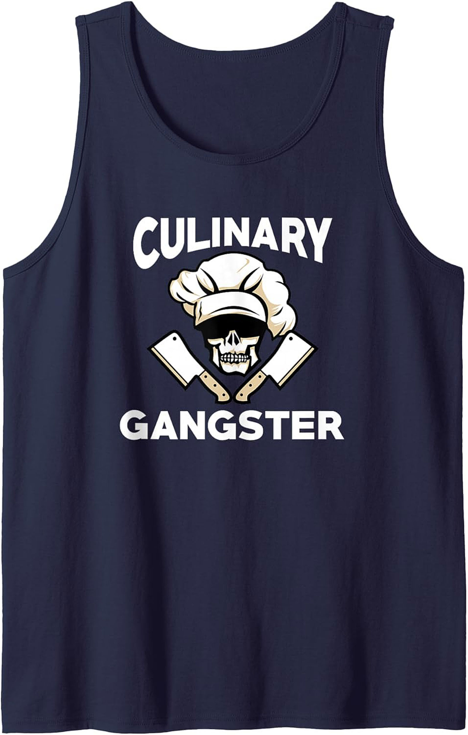 Culinary Gangster Tank Top Chef Skull Sleeveless Shirt
