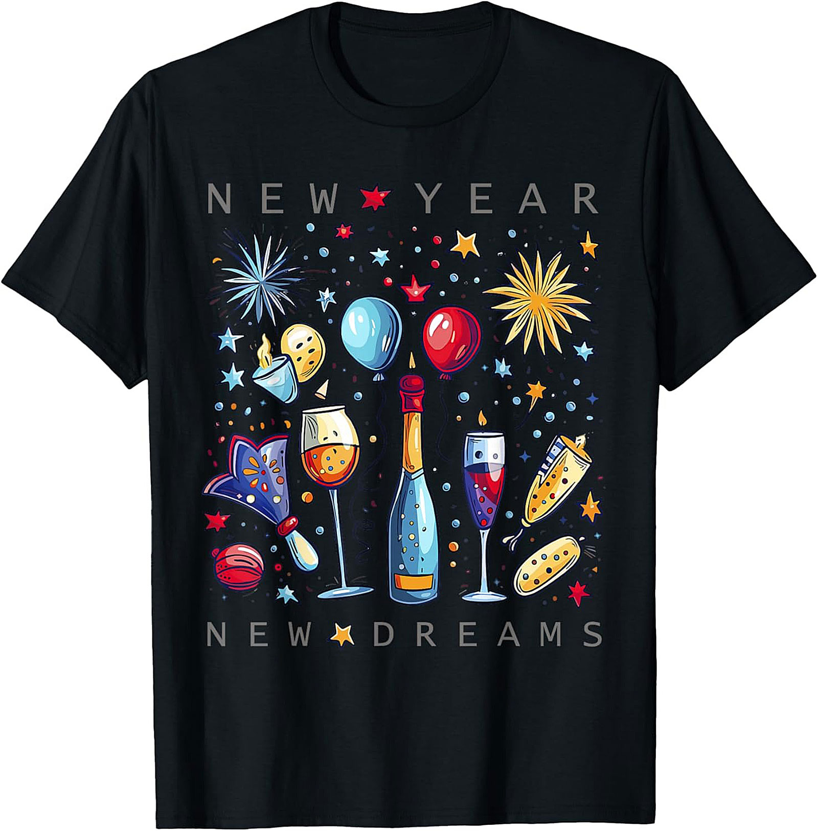 New Year's Eve Graphic Tee Pop the Champagne Unisex Shirt