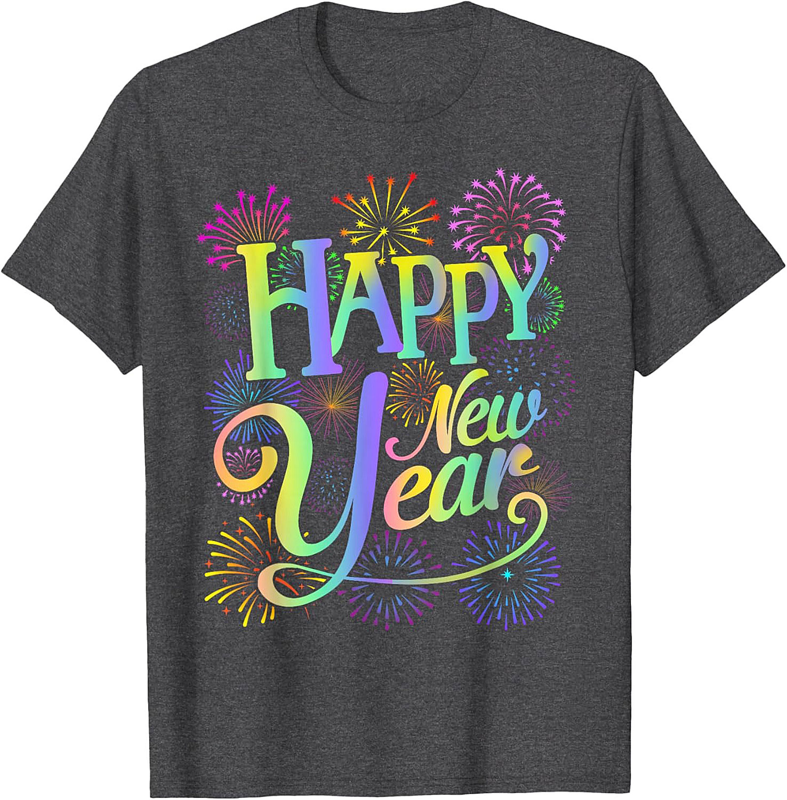 Happy New Year T-shirt Festive Fireworks Tee