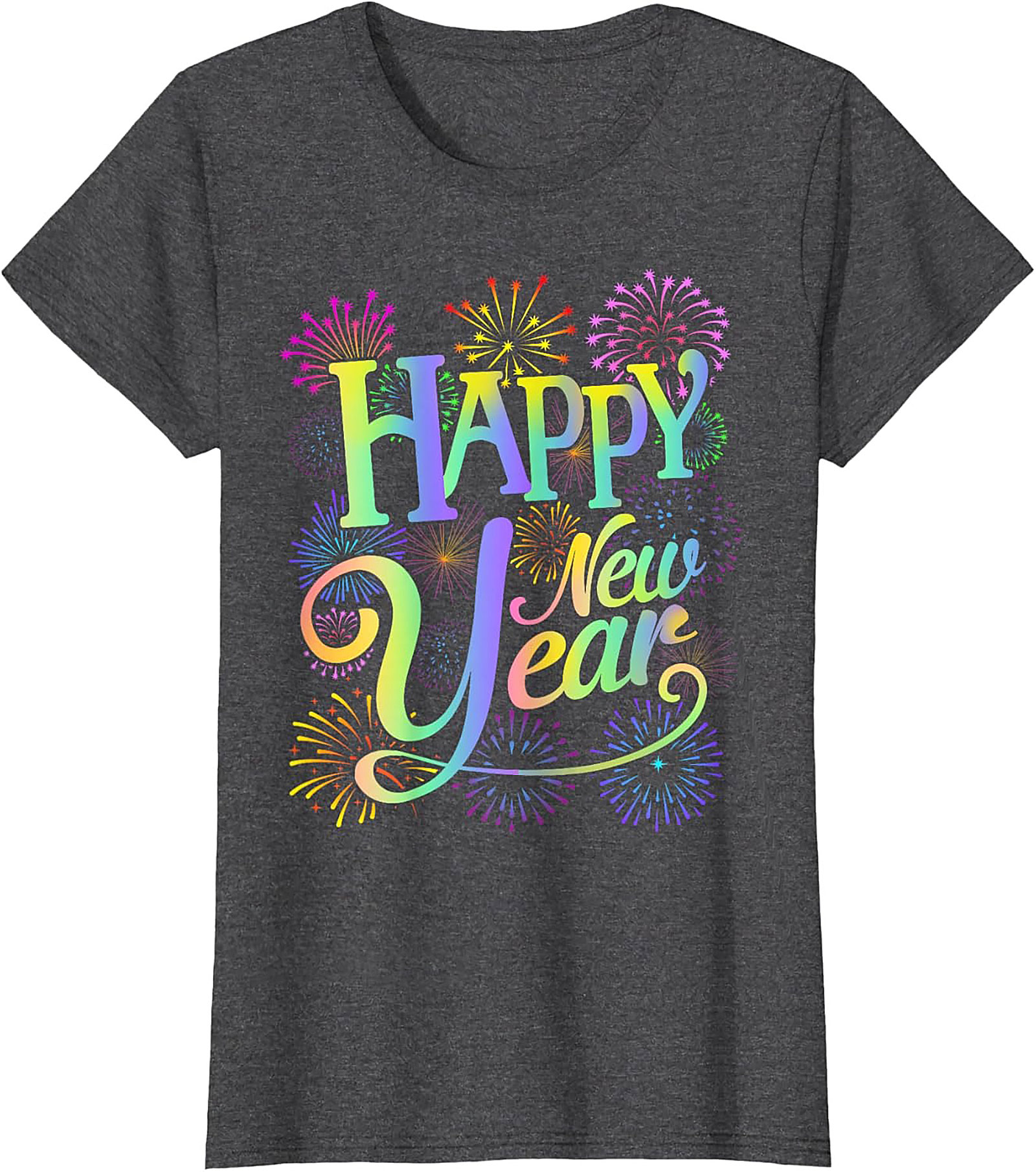 Happy New Year T-shirt Festive Fireworks Tee