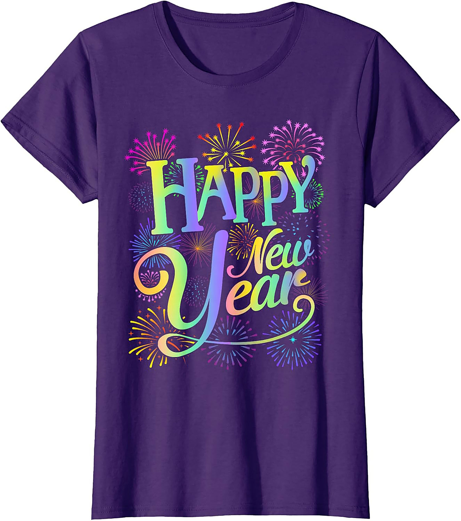Happy New Year T-shirt Festive Fireworks Tee