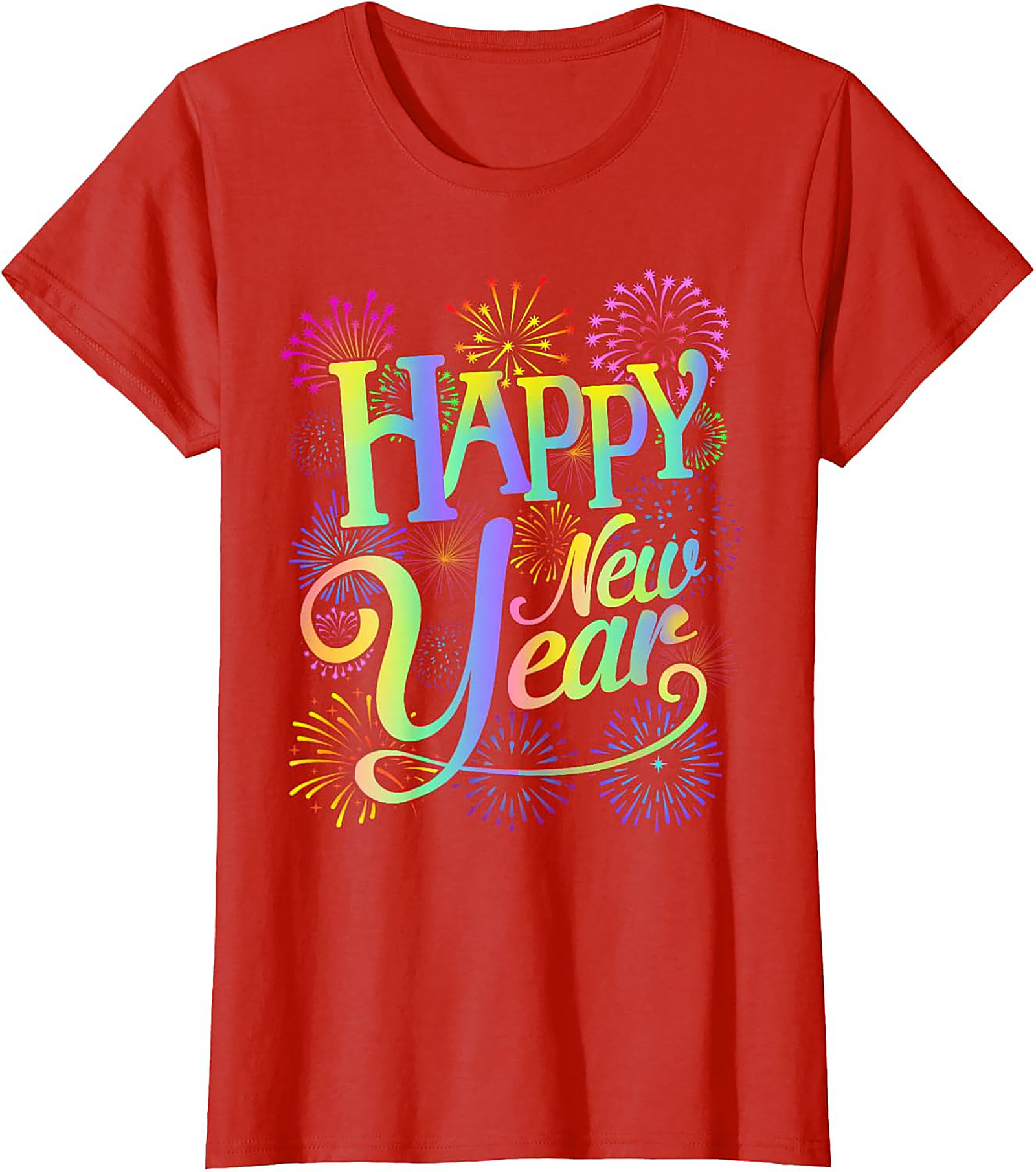 Happy New Year T-shirt Festive Fireworks Tee