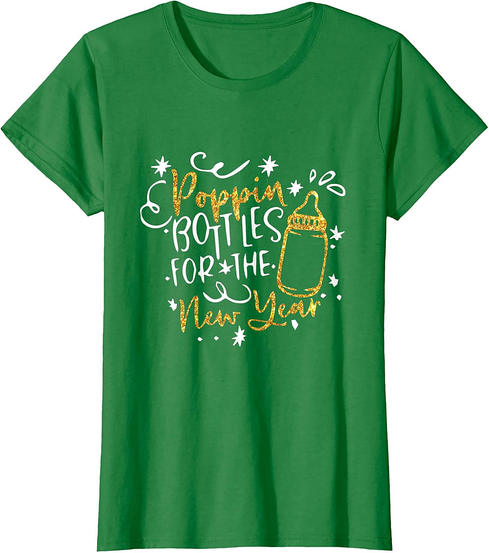Poppin' Bottles New Year Baby T-shirt Funny Unisex Tee