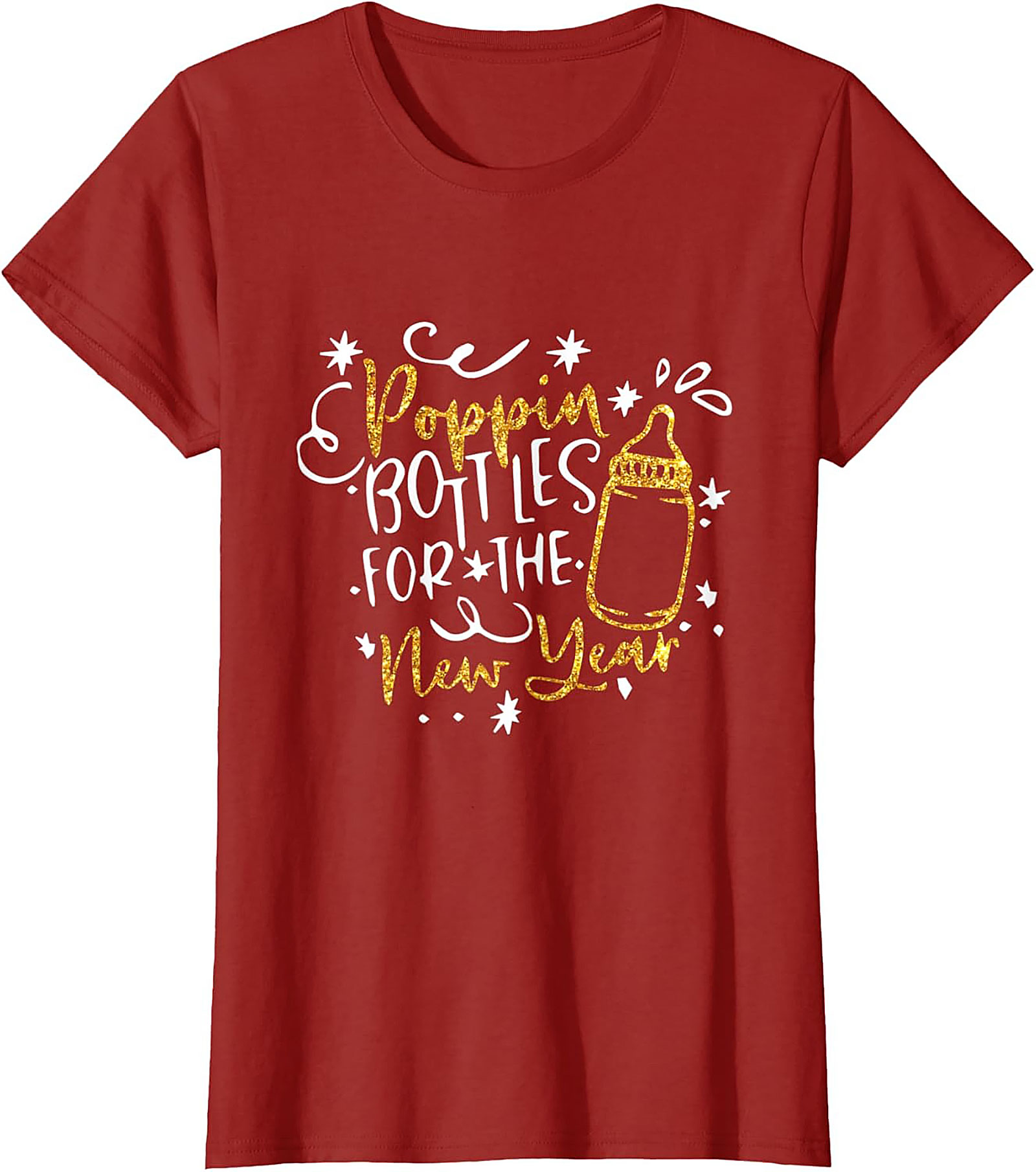Poppin' Bottles New Year Baby T-shirt Funny Unisex Tee