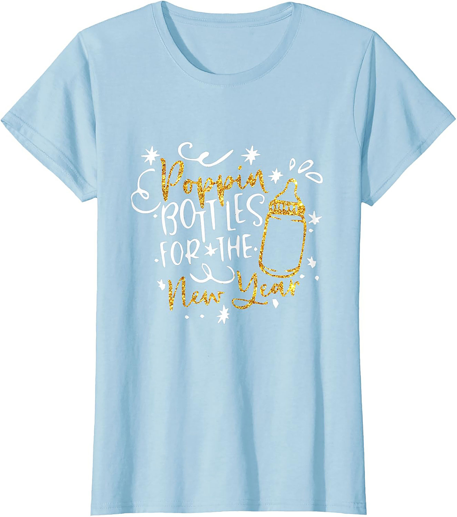 Poppin' Bottles New Year Baby T-shirt Funny Unisex Tee