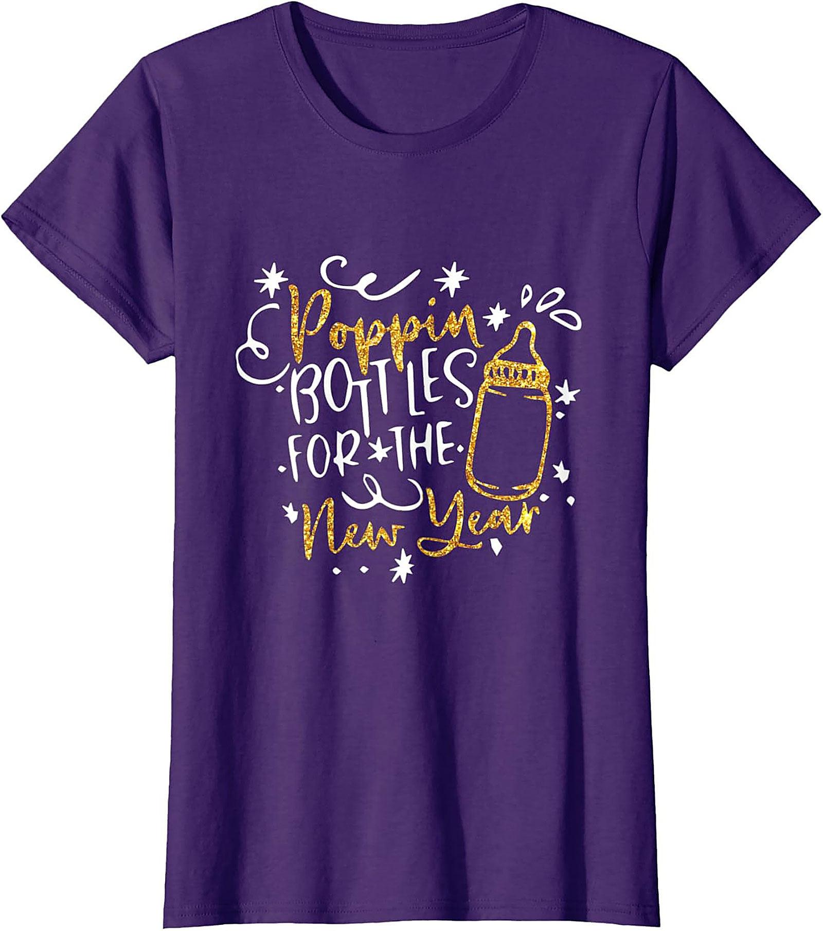 Poppin' Bottles New Year Baby T-shirt Funny Unisex Tee