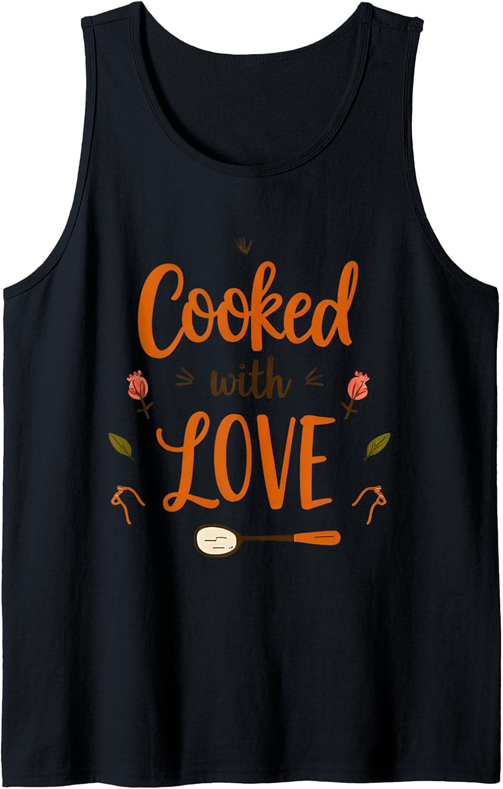Cooked with Love Graphic Tank Foodie Sleeveless Shirt Gift