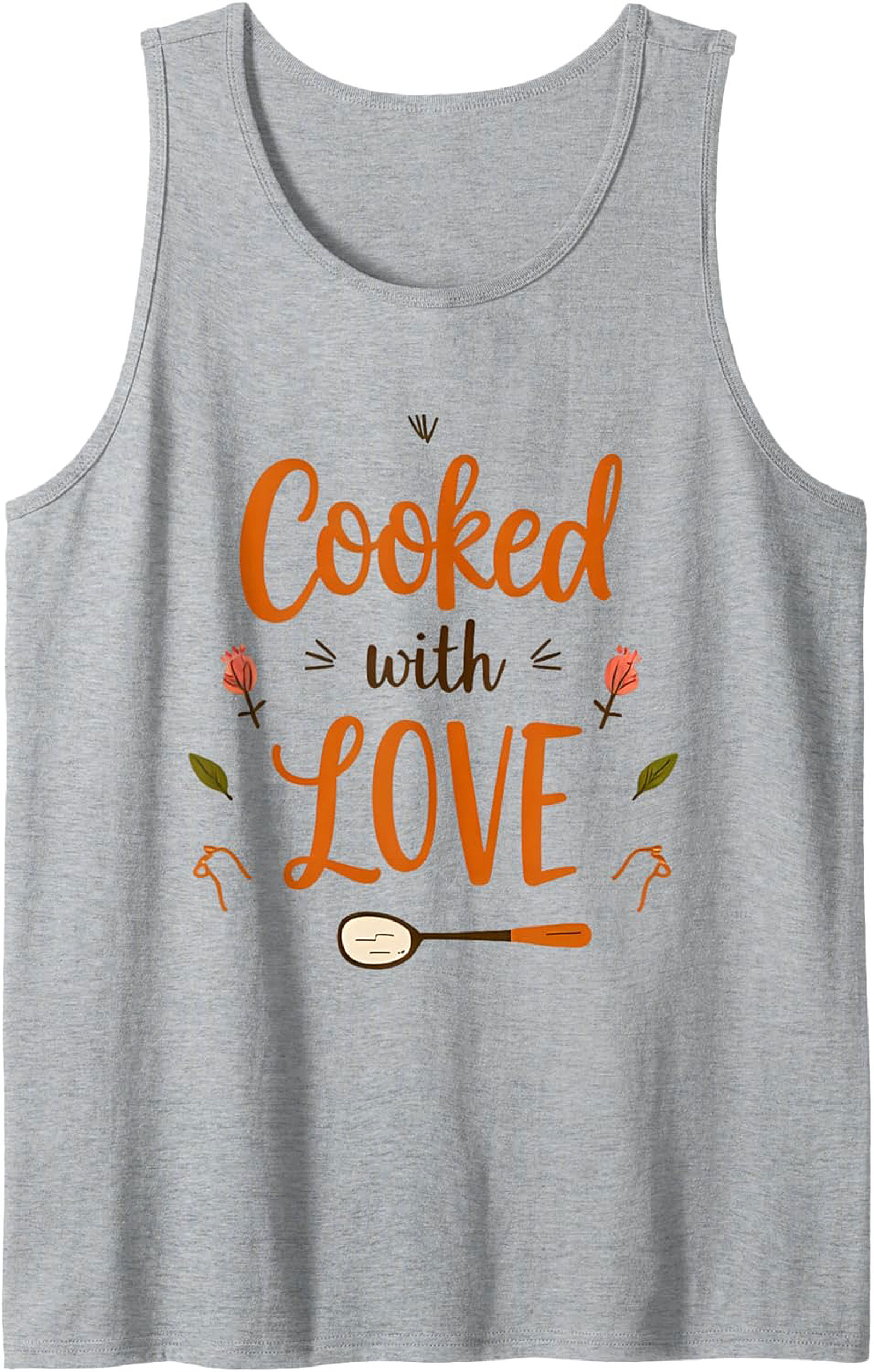 Cooked with Love Graphic Tank Foodie Sleeveless Shirt Gift