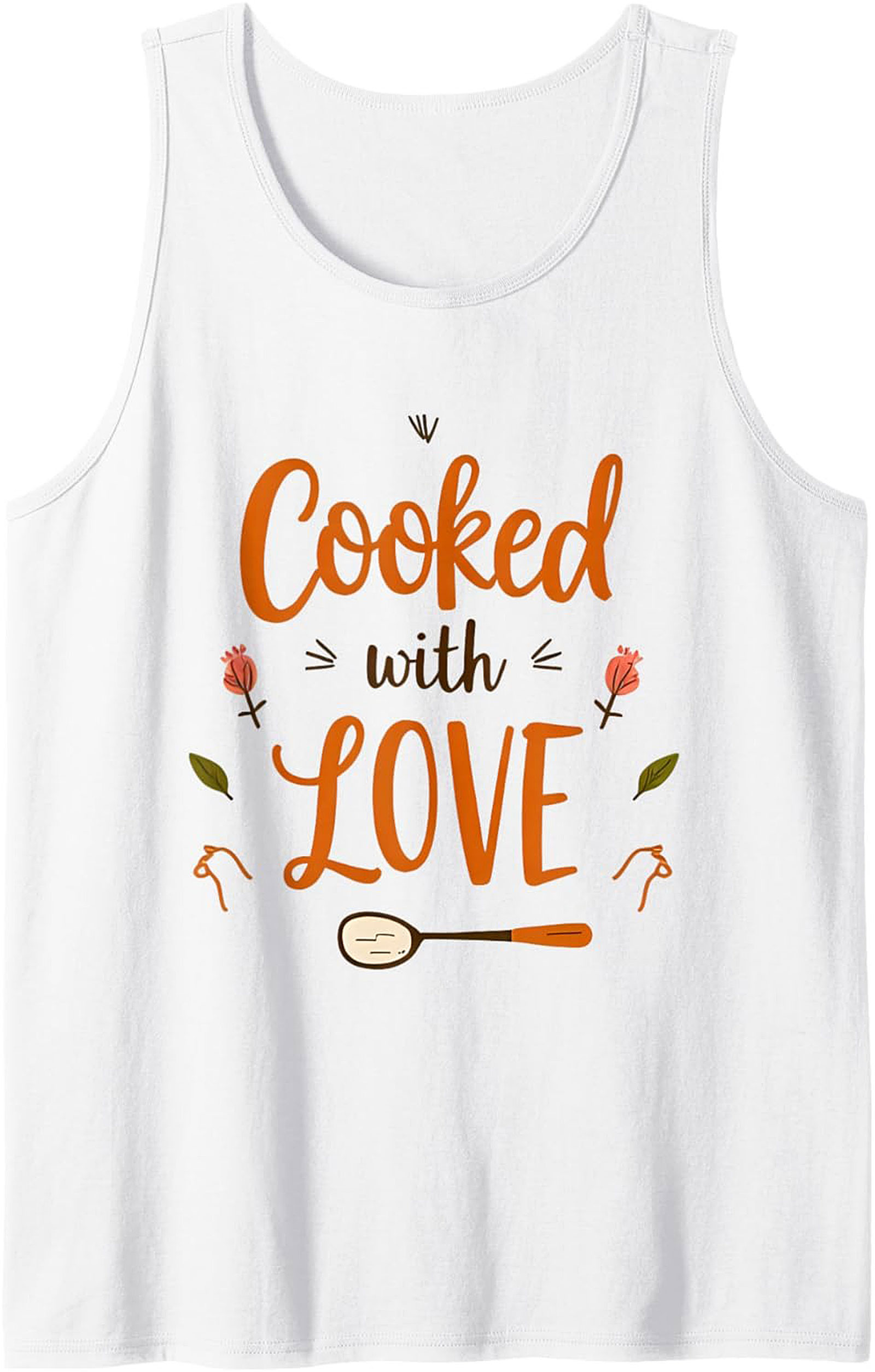 Cooked with Love Graphic Tank Foodie Sleeveless Shirt Gift