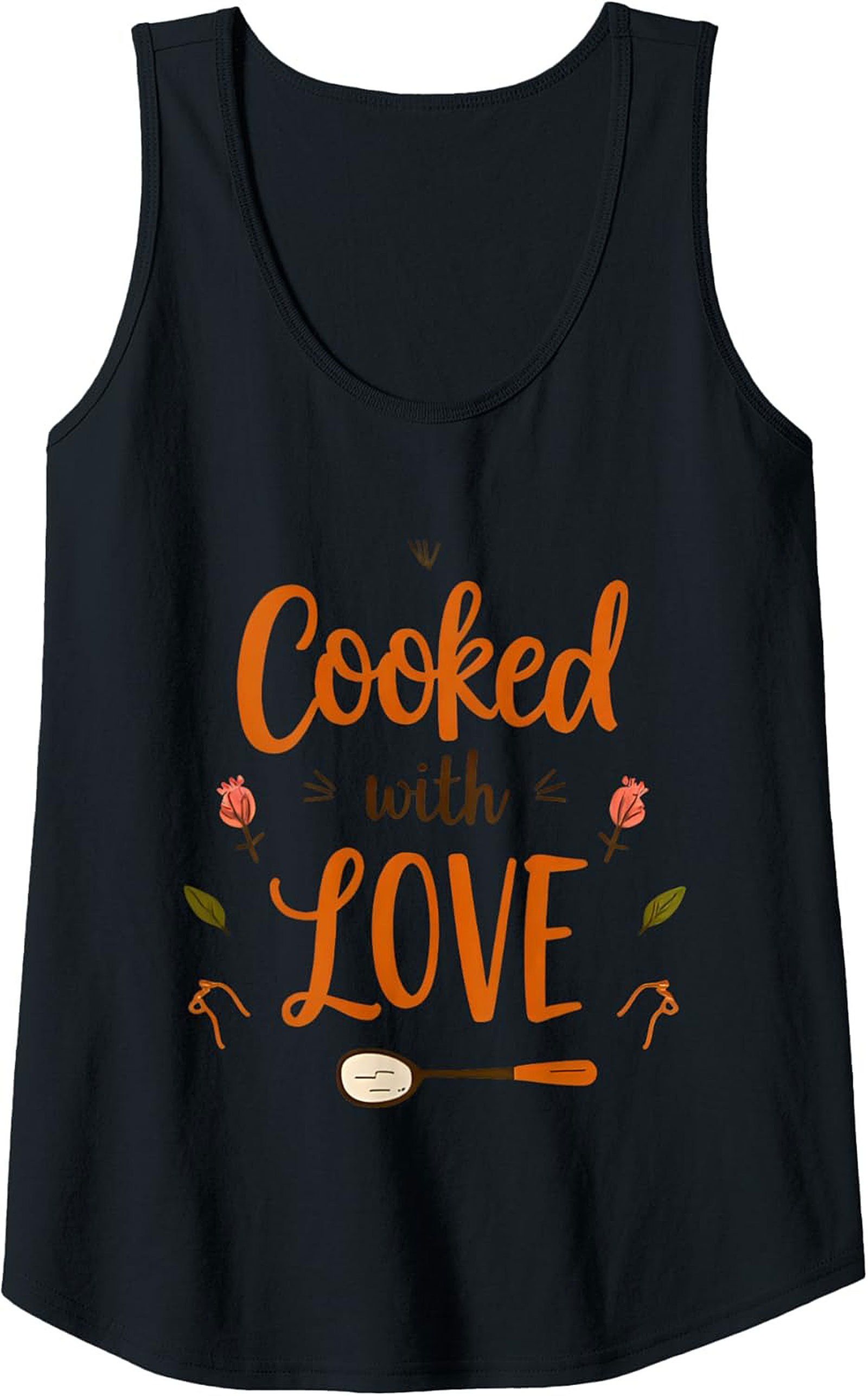 Cooked with Love Graphic Tank Foodie Sleeveless Shirt Gift
