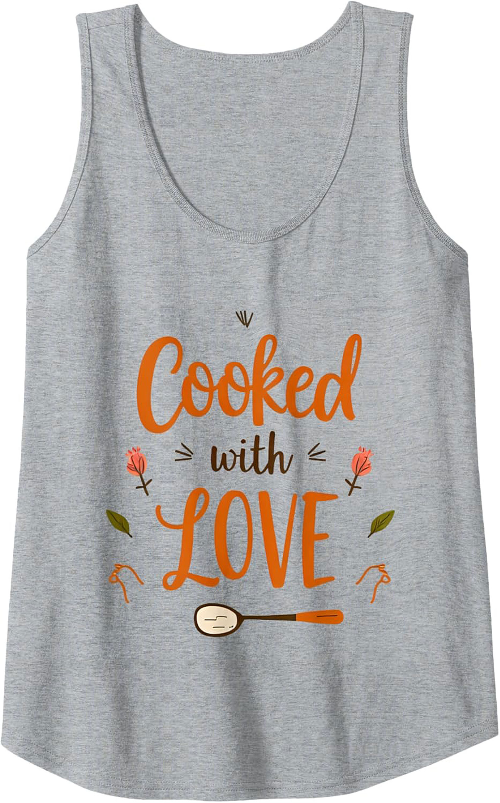 Cooked with Love Graphic Tank Foodie Sleeveless Shirt Gift