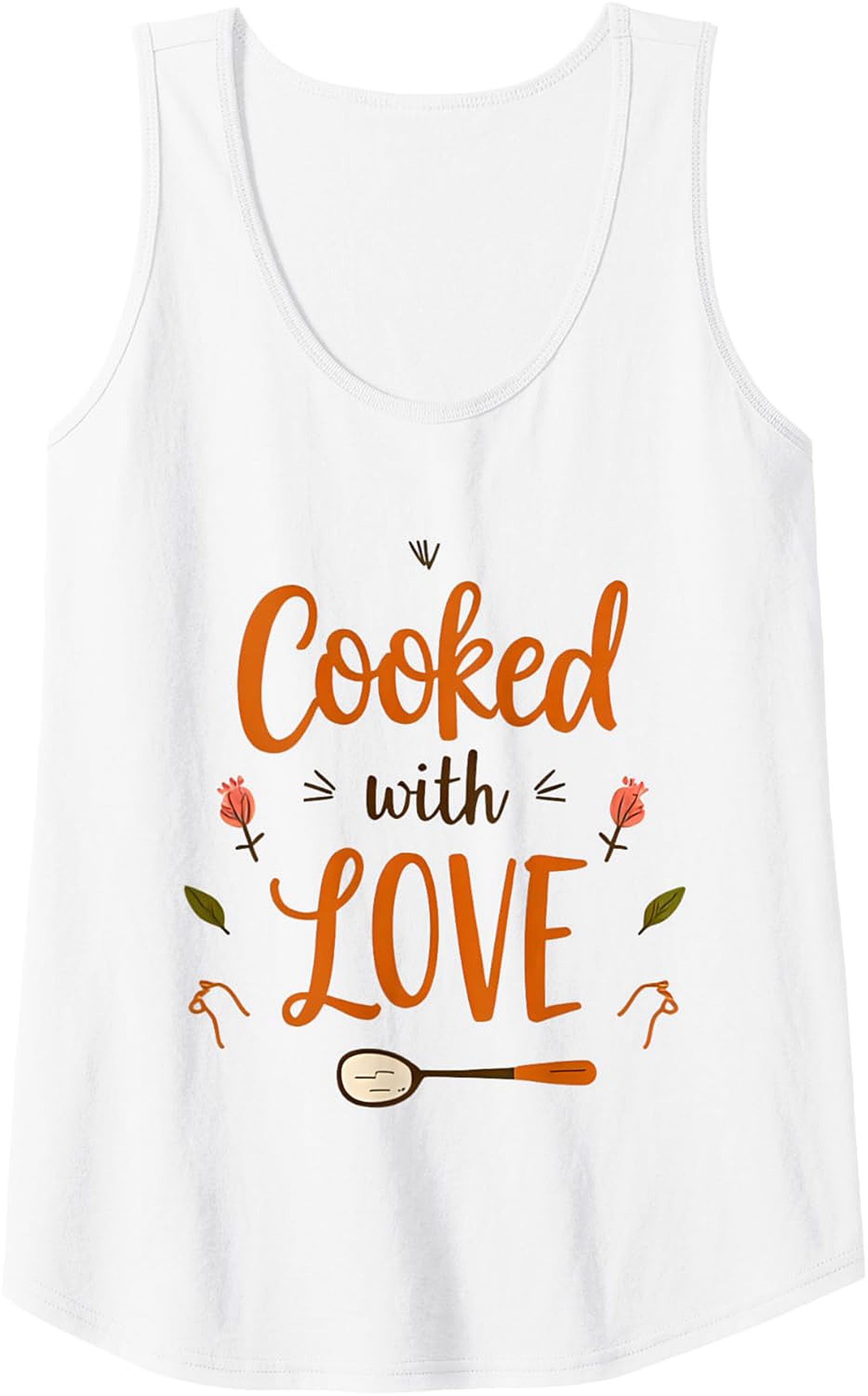 Cooked with Love Graphic Tank Foodie Sleeveless Shirt Gift