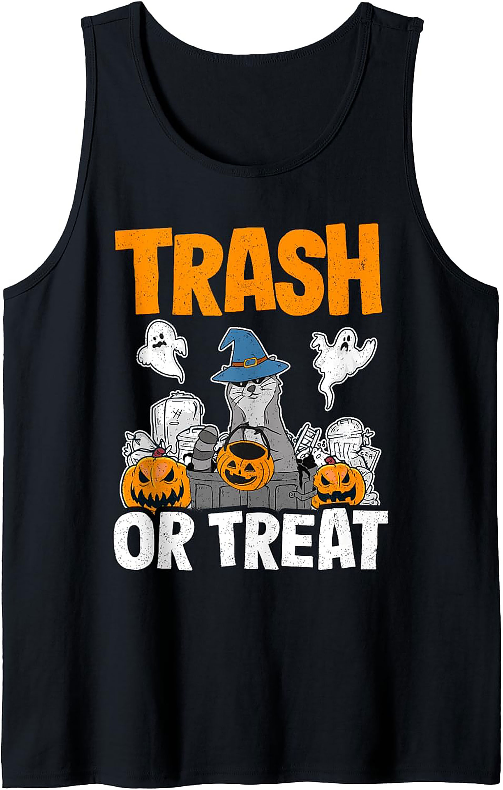 Trash or Treat Raccoon Halloween Tank Top | Unisex Fit