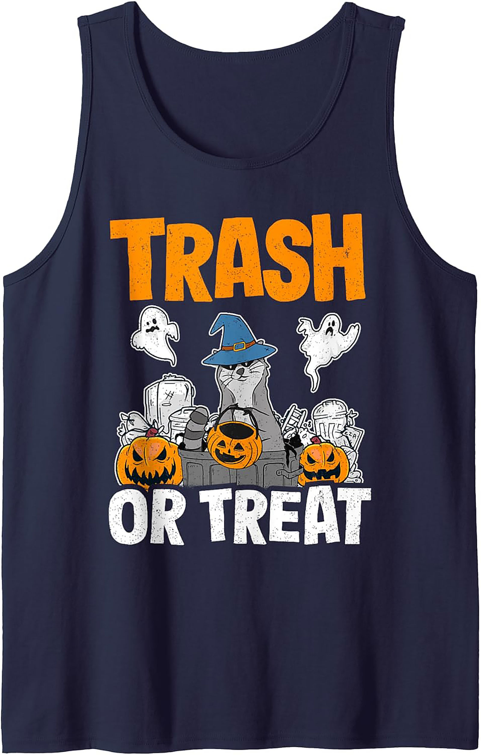 Trash or Treat Raccoon Halloween Tank Top | Unisex Fit