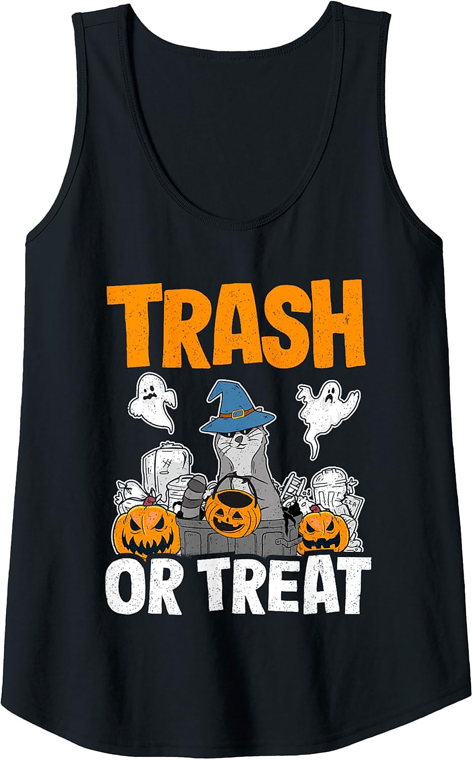 Trash or Treat Raccoon Halloween Tank Top | Unisex Fit