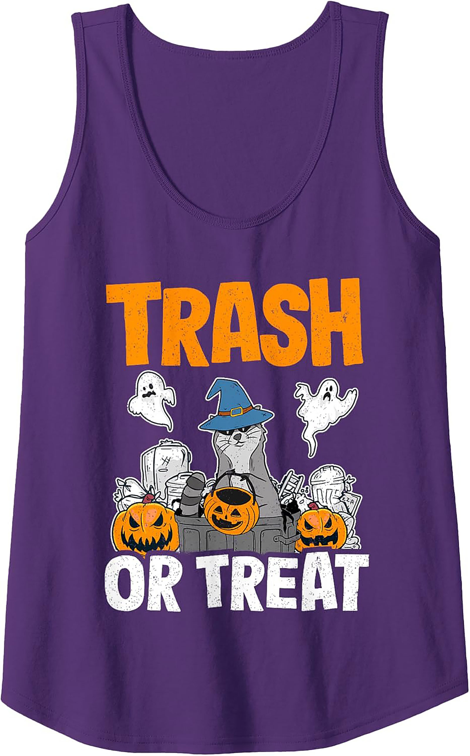 Trash or Treat Raccoon Halloween Tank Top | Unisex Fit