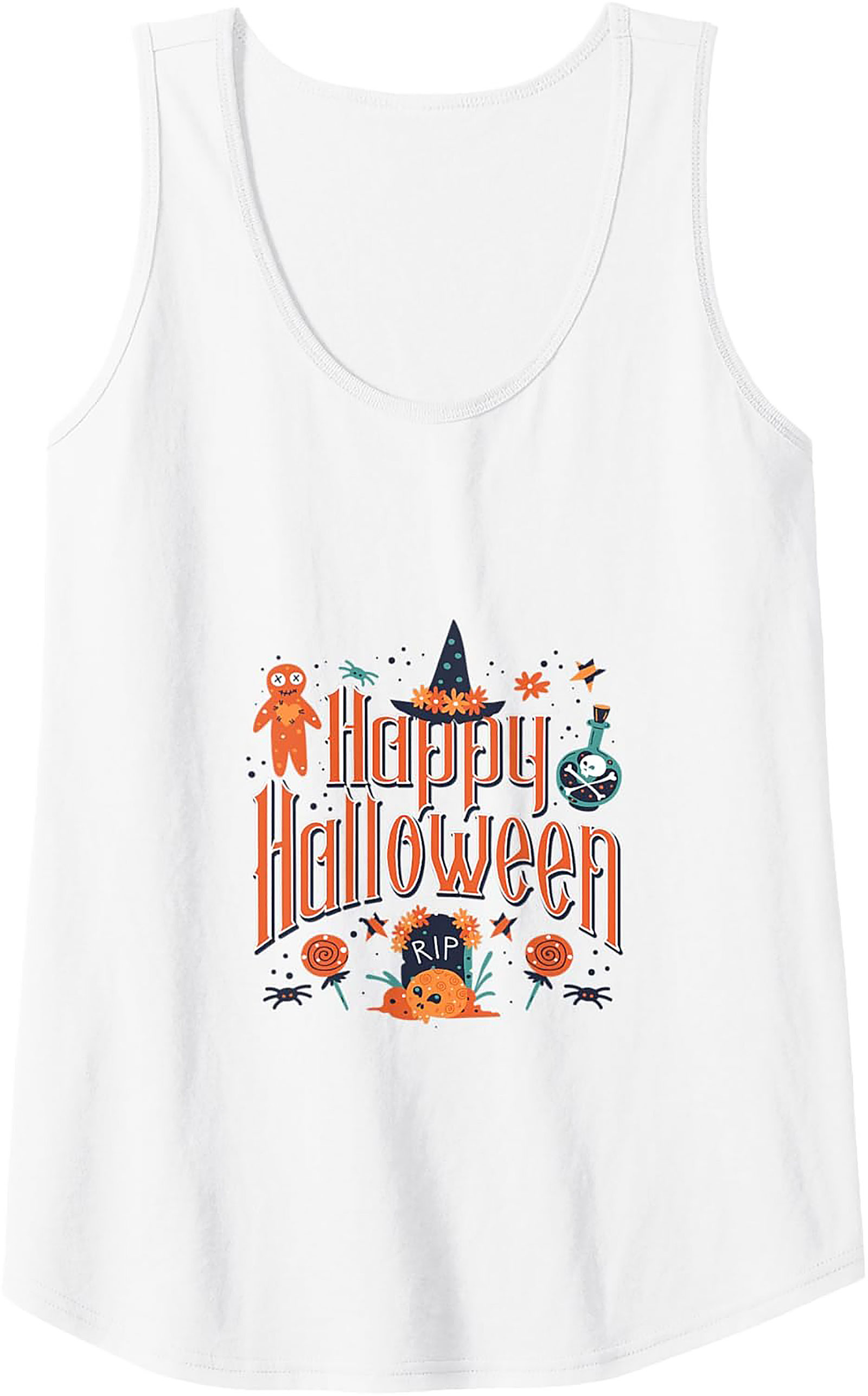 Happy Halloween Whimsical Graphic Tank | Unisex Sleeveless Tee