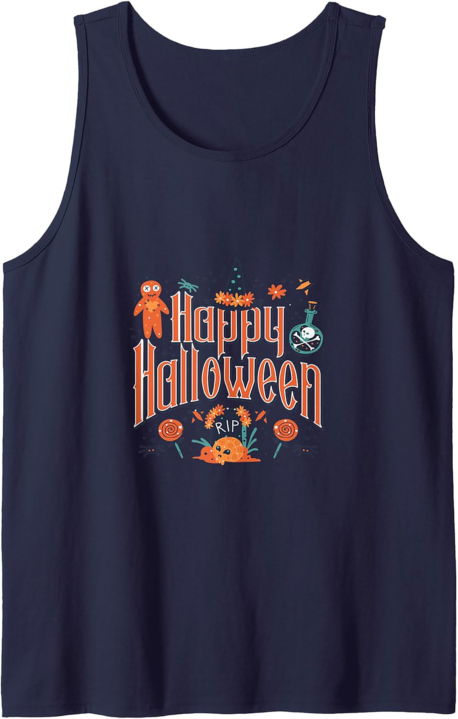 Happy Halloween Whimsical Graphic Tank | Unisex Sleeveless Tee